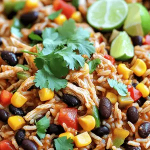 For the Crock Pot Southwest Chicken and Rice, you will need: - 1.5 lbs boneless, skinless chicken thighs - 1 cup brown rice, thoroughly rinsed - 1 can (15 oz) black beans, drained and rinsed - 1 can (15 oz) sweet corn, drained - 1 red or yellow bell pepper, diced - 1 small onion, finely chopped - 2 cloves garlic, minced - 1 can (14.5 oz) diced tomatoes with green chilies - 2 cups chicken broth Choosing good quality chicken and rice is key. Chicken thighs stay moist during cooking. Brown rice adds great texture and flavor. Always rinse the rice to remove extra starch, which helps it cook evenly. The spices in this dish are simple yet vital: - 2 teaspoons chili powder - 1 teaspoon ground cumin - 1 teaspoon smoked paprika These spices create a warm, rich flavor. If you don’t have them, you can use taco seasoning instead. You can also try paprika and cayenne pepper for a different taste. For extra flavor, use: - Fresh cilantro for garnish - Lime wedges for serving Cilantro adds a fresh touch, while lime juice brightens the dish. You could also add avocado or sour cream for creaminess. Enjoy experimenting with toppings to find your favorite! First, season the chicken thighs. Use salt, pepper, chili powder, cumin, and smoked paprika. Make sure to coat all sides well. This will add great flavor. Next, place the seasoned chicken in the crockpot. Try to stand the chicken upright if you can. This helps it absorb flavor better during cooking. Now it's time to layer. Start with rinsed brown rice. Spread it evenly on top of the chicken. This creates a nice base. Next, add black beans and sweet corn. After that, layer on the diced bell pepper, chopped onion, and minced garlic. Finally, pour the can of diced tomatoes over everything. Make sure the rice is fully covered with liquid. This helps it cook evenly. For cooking, you have two options. Cook on low for 6-7 hours or on high for 3-4 hours. Both methods will yield tender chicken and fluffy rice. When the time is up, check the chicken for doneness. It should be easy to shred. Use two forks to shred the chicken right in the pot. Mix everything together for the best flavor. Adjust the seasoning if needed. Enjoy your meal! For the full recipe, check the recipe card. To get the best texture for the rice and chicken, follow these steps: - Rinse the brown rice well before using. This removes excess starch and helps prevent stickiness. - Make sure the chicken thighs are evenly seasoned. This adds flavor throughout the dish. - Layer the rice on top of the chicken rather than mixing them. This helps the rice cook evenly. - Ensure all the rice is submerged in the broth to cook properly. To avoid clumping of ingredients, consider these tips: - Stir the mixture gently after cooking to break up any clumps. - Use a fork to fluff the rice after shredding the chicken. This keeps everything light and airy. - Add the beans and corn in a single layer for even distribution. Complementary side dishes can enhance your meal. Here are a few ideas: - Serve with a fresh green salad for a crisp contrast. - Pair with tortilla chips for a crunchy texture. - Add some sliced avocado for creaminess. For garnishing the finished dish, try these suggestions: - Top with fresh cilantro for a burst of color and flavor. - Serve with lime wedges to squeeze over the dish for extra zest. To add heat, consider these spices: - Increase the chili powder or add cayenne for more kick. - Try adding jalapeños for a fresh, spicy touch. Incorporating other vegetables or proteins can elevate the dish: - Add diced zucchini or spinach for extra nutrition. - Swap chicken for black beans or tofu for a vegetarian option. {{image_4}} You can switch up the rice in this dish. White rice is a quick option. It cooks faster than brown rice, so check it at about 4 hours on low. Cauliflower rice is a great low-carb choice. For cauliflower, add it in the last hour of cooking. This keeps it from getting mushy. If you want a change from chicken, try beef or tofu. Ground beef gives a nice taste. Cook it first and drain the fat before adding it to the pot. Tofu adds a vegetarian twist. Use firm tofu and cube it. Add tofu with the other ingredients at the start. Cooking times might need a little tweak. Beef may need more time, while tofu cooks fast. You can make this dish gluten-free by using gluten-free broth. For vegetarian needs, just skip the chicken. Add more beans or vegetables to keep it hearty. Want to lower calories? Cut back on the rice or use less oil. To boost nutrition, mix in spinach or kale. These greens cook down nicely and add great flavor. To store leftovers of this dish, wait until it cools. Place the chicken and rice in an airtight container. Glass or plastic containers work well. You can also use freezer bags for saving space. Make sure to remove as much air as possible from bags. This helps to prevent freezer burn. To reheat your leftovers, use the microwave or stove. If using a microwave, place the dish in a safe bowl. Heat on medium power for about 2-3 minutes. Stir halfway through to warm evenly. If using the stove, heat in a pan over low heat. Stir gently until warmed through, about 5-7 minutes. In the fridge, your Crock Pot Southwest Chicken and Rice lasts about 3-4 days. In the freezer, it can last up to 3 months. Look for signs of spoilage. If you see any mold or an off smell, it is best to throw it out. Always trust your senses when checking food freshness. Yes! You can use a stovetop or an oven. For the stovetop, cook on medium heat. Sauté the chicken in a large pot until it browns. Then, add the rice and other ingredients. Cover and simmer for about 30 to 40 minutes. If you prefer the oven, use a Dutch oven. Preheat your oven to 350°F. Cook it covered for about 1 hour. Both methods will yield tasty results! You can use frozen chicken! Just note that it will take longer to cook. Add 1-2 hours to the cooking time if using frozen chicken thighs. Make sure to check the internal temperature. It should reach at least 165°F for safety. Thawed chicken can cook faster and may absorb flavors better. To add heat, try a few easy tricks. You can add more chili powder or paprika. For an extra kick, toss in diced jalapeños. Another fun option is to use spicy diced tomatoes. If you want more heat, consider adding hot sauce when serving. Adjust the spice level to fit your taste! This blog post covered how to make Crock Pot Southwest Chicken and Rice. We discussed key ingredients, spices, and optional garnishes. I shared tips for preparing and cooking to ensure great flavor and texture. You can also explore variations, storage tips, and answers to common questions. Now you can enjoy a hearty, flavorful meal with ease. Happy cooking!