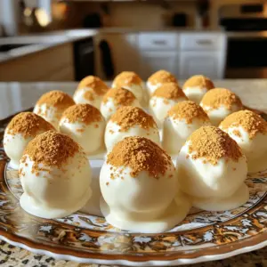 - 8 oz cream cheese, softened to room temperature - 1 cup pumpkin puree (canned or homemade) - 1 cup powdered sugar, sifted - 1 teaspoon pure vanilla extract - 1 teaspoon pumpkin pie spice (or more to taste) - 1/2 cup crushed graham crackers, plus additional for coating The main ingredients create the rich, creamy base of the truffles. Cream cheese gives a smooth texture and tangy flavor. Pumpkin puree adds natural sweetness and that lovely fall vibe. Sifted powdered sugar ensures sweetness mixes evenly, while vanilla and pumpkin pie spice infuse warm flavors. Finally, crushed graham crackers add a delightful crunch and hint of nostalgia from classic cheesecake. - 1 cup white chocolate chips - 1 tablespoon coconut oil (optional, for smoother melting) - Extra crushed graham crackers for coating truffles The coating is where the fun begins! White chocolate chips create a sweet, creamy shell. Adding coconut oil helps the chocolate melt smoothly. The extra crushed graham crackers give the finished truffles a nice crunch, making each bite even more satisfying. This combination of ingredients makes the truffles look appealing and taste amazing. First, grab a large mixing bowl. Use an electric mixer to beat 8 ounces of softened cream cheese with 1 cup of pumpkin puree. Mix until it is smooth and creamy. Next, gradually add 1 cup of sifted powdered sugar. Don't rush this step; mix on low speed until it all blends well. Now, add 1 teaspoon of pure vanilla extract and 1 teaspoon of pumpkin pie spice. The spices add great flavor! Stir until everything is well mixed. Finally, fold in 1/2 cup of crushed graham crackers with a spatula. This adds a nice crunch to your truffles. Once your mixture is ready, cover the bowl with plastic wrap. Place it in the fridge for about 30 minutes. This will help the mixture firm up. After chilling, it’s time to shape the truffles. Use a tablespoon or a small cookie scoop to take out some mixture. Roll it in your hands to form small balls, about 1 inch wide. Place each ball on a baking sheet lined with parchment paper. This makes for easy cleanup later. To coat the truffles, melt 1 cup of white chocolate chips in a microwave-safe bowl. If you want a smoother finish, add 1 tablespoon of coconut oil. Microwave in 30-second bursts, stirring in between until the chocolate is smooth. Now, dip each truffle into the melted chocolate. Let any extra chocolate drip back into the bowl. Immediately roll the truffle in some extra crushed graham crackers. This gives your truffles a crunchy, tasty coating. Place the coated truffles back on the baking sheet and chill them in the fridge for about 15 minutes to set the chocolate. After that, they are ready to enjoy! To make great truffles, you need to focus on the right texture. The mixture should be smooth and not too soft. If you add the powdered sugar too fast, it may become lumpy. Mix it in slowly with your cream cheese and pumpkin puree. This step ensures your truffles have a creamy center. Cracks can happen in the chocolate coating. To avoid this, ensure your chocolate is melted properly. Heat it slowly in short bursts in the microwave. Stir it often to keep it smooth. If the chocolate cools too much, it can become thick and hard to work with. Presentation matters! Place your truffles on a nice plate. For a fun twist, sprinkle a bit of pumpkin pie spice on top. You can also use mini cupcake liners to add a festive look. It makes the truffles feel special and ready for any occasion. Pair your truffles with a warm drink. A nice spiced cider or a cozy pumpkin latte works well. The flavors blend nicely, enhancing your fall experience. Enjoy your truffles chilled or at room temperature. They taste great either way! {{image_4}} You can easily change the taste of these truffles. Adding chocolate can bring a new twist. Try mixing in some cocoa powder with the cream cheese and pumpkin. This gives a rich chocolate flavor that pairs well with pumpkin. You can also use different spices. Consider adding cinnamon or nutmeg for a cozy feel. If you want a different chocolate experience, swap white chocolate for dark chocolate. Dark chocolate adds a slightly bitter taste that balances the sweet pumpkin and cream cheese. It also gives a richer color and a more intense flavor. Just melt it the same way as the white chocolate for easy dipping. If you need gluten-free options, you can still enjoy these truffles. Use gluten-free graham crackers in place of regular ones. This simple swap allows everyone to join in on the fun. For those following a vegan diet, you can make these truffles too. Replace cream cheese with a vegan cream cheese alternative. Use maple syrup instead of powdered sugar for sweetness. When it comes to chocolate, choose dairy-free chocolate chips. These changes keep the truffles tasty and suitable for different diets. To keep your pumpkin cheesecake truffles fresh, store them in the fridge. Use an airtight container for best results. This will help them keep their flavor and texture. Place a piece of parchment paper between layers if you stack them. If you want to store truffles for a longer time, you can freeze them. First, let them chill in the fridge for about 30 minutes. Then, place them on a baking sheet lined with parchment paper. Freeze the truffles until hard. After that, transfer them to a freezer-safe bag or container. This way, they won’t stick together. In the fridge, these truffles can last about one week. Keep an eye on them. If you see any signs of spoilage, it’s best to toss them out. Signs include a change in color, a sour smell, or mold. Always trust your senses when it comes to food safety. Enjoy your truffles fresh for the best taste! Can I use fresh pumpkin instead of canned? Yes, you can use fresh pumpkin. Just make sure to cook and puree it until smooth. Homemade pumpkin puree gives a fresh taste. However, canned pumpkin is easier and works well too. How do I prevent truffles from melting at room temperature? To keep your truffles from melting, store them in the fridge. You can also use a bit of coconut oil in the chocolate. This helps the chocolate set better. Serve them chilled, especially on warm days. How many servings does this recipe yield? This recipe makes about 20 truffles. You can easily adjust this based on how big you make them. If you make smaller ones, you can end up with more servings. Can I make smaller or larger truffles? Yes, you can! Make them any size you like. Smaller truffles are great for parties, while larger ones are a nice treat. Just keep an eye on the coating time if you change the size. You can make delicious pumpkin truffles with just a few ingredients. Start with cream cheese, pumpkin puree, and powdered sugar. Follow the simple steps to mix, shape, and coat your truffles with white chocolate and graham crackers. Remember, you can modify flavors and cater to dietary needs, making this treat for everyone. Store them well for lasting freshness. Enjoy your tasty creations, share them with friends, and get creative with flavors. These pumpkin truffles are sure to impress!