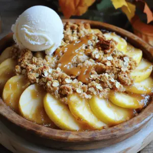To make this easy apple crumble, gather these simple items: - 4 medium apples (Granny Smith for tartness or Honeycrisp for sweetness) - 1 tablespoon freshly squeezed lemon juice - 1 teaspoon ground cinnamon - 1/2 cup packed brown sugar (light or dark) - 1/2 cup old-fashioned rolled oats - 1/3 cup all-purpose flour - 1/4 teaspoon fine sea salt - 1/4 cup unsalted butter (melted) - 1/4 cup chopped walnuts or pecans (optional) If you want to swap some ingredients, here are some ideas: - Use any sweet apple, like Fuji or Gala, instead of Granny Smith or Honeycrisp. - Swap brown sugar for white sugar or coconut sugar for a different flavor. - Use almond flour or oat flour to make this gluten-free. - Replace walnuts or pecans with almonds or skip nuts entirely if you prefer. Choosing the right apples is key for a great crumble. Here are my tips: - Look for firm apples that feel heavy for their size. - Choose apples that have smooth skin and no bruises. - Smell the apples; they should have a sweet and fruity scent. - Mix sweet and tart apples for a balanced flavor; this makes each bite exciting! These details will help you gather and choose the best ingredients for your apple crumble. Enjoy the process and get ready for a delicious treat! Start by preheating your oven to 350°F (175°C). This step is key. A hot oven helps your crumble cook evenly. It makes the apples soft and the topping crispy. Next, take your four medium apples. You can use Granny Smith for tartness or Honeycrisp for sweetness. Peel, core, and slice them thinly. Put the slices in a large bowl. Add one tablespoon of freshly squeezed lemon juice. Toss the apples gently to coat them. This keeps the apples from browning and adds a nice zing. Now, sprinkle one teaspoon of ground cinnamon and half a cup of packed brown sugar over the apples. Mix well so every slice gets coated. This mix makes the apples sweet and spicy. After mixing, transfer the apple filling to a greased 9-inch pie dish. Spread the apples out evenly for even cooking. In another bowl, combine half a cup of old-fashioned rolled oats, one-third cup of all-purpose flour, and a quarter teaspoon of fine sea salt. Pour in a quarter cup of melted unsalted butter. Use a fork or your fingers to mix until crumbly. If you want, fold in a quarter cup of chopped walnuts or pecans. This adds a nice crunch. Next, sprinkle the oat mixture evenly over the apples. Make sure the apples are fully covered. This helps trap moisture while baking. Now, place your dish in the preheated oven. Bake for 30-35 minutes. The top should look golden brown, and the apples should be tender when you poke them with a fork. Once done, take the crumble out of the oven. Let it cool for about 5-10 minutes before serving. It will be hot and bubbling, so be careful! To get the best crumble, aim for a mix that is crumbly yet moist. Start with cold butter. This helps create a light texture. Mix the flour, oats, and salt well before adding butter. Use your fingers or a fork. This ensures tiny lumps form, which bake into a nice crunch. If you want more crunch, fold in some nuts. Walnuts or pecans work great. Adding spices can elevate your crumble. Besides cinnamon, try nutmeg or ginger. These warm spices bring out the apple’s sweetness. Just a pinch can make a big difference. Don’t be shy to experiment. A dash of allspice can also add depth. Remember, fresh spices have more flavor than old ones. Serve your apple crumble warm for the best experience. Top it with vanilla ice cream or whipped cream for a treat. A drizzle of caramel sauce can add sweetness and richness. For a twist, try a scoop of yogurt instead of ice cream. It adds creaminess while keeping it light. Enjoy it with family or friends for a cozy dessert. {{image_4}} You can easily add nuts and seeds to your apple crumble. Nuts give a nice crunch. I suggest using walnuts or pecans. Both add great flavor and texture. Just chop them up and mix them into the crumble topping. You can also try adding sunflower seeds or pumpkin seeds. They add a nutty taste and a bit more crunch. Keep in mind, nuts may burn if baked too long. Watch the crumble closely as it bakes. Apple crumble is great on its own, but you can mix in other fruits. Try adding berries like blueberries or raspberries. They add a burst of color and sweetness. You can also use pears for a different flavor. Just remember to adjust the sugar if the fruit is very sweet. Mixing fruits gives you a fun and tasty twist on the classic recipe. This makes it more exciting every time you bake. If you want to make your apple crumble gluten-free, it’s simple. Swap all-purpose flour for gluten-free flour. Most blends work well. You can also use almond flour or oat flour for a nutty taste. Make sure the oats are gluten-free, too. Some oats can have gluten. By using these substitutions, everyone can enjoy this sweet treat. Gluten-free baking can be just as delicious! To keep your apple crumble fresh, let it cool first. Once cool, cover it with plastic wrap. You can also use a sealed container. Store it in the fridge for up to three days. This helps keep the flavors intact. If you want to freeze your apple crumble, wait until it cools completely. Wrap it tightly in plastic wrap. Place it in a freezer-safe container or bag. It can last for up to three months in the freezer. When you are ready to eat it, simply thaw it overnight in the fridge. To reheat your apple crumble, preheat your oven to 350°F (175°C). Place the crumble in an oven-safe dish. Cover it with foil to keep it from drying out. Heat for about 15-20 minutes or until warm. If you like a crunchy topping, remove the foil for the last few minutes. Enjoy it warm with ice cream or whipped cream! Baking an apple crumble takes about 30 to 35 minutes. You want the top to turn golden brown. The apples should be tender when pierced with a fork. This ensures a delicious texture and flavor. Yes, you can make apple crumble ahead of time. Prepare the apple filling and crumble topping separately. Store them in the fridge for up to 24 hours. When ready to bake, layer them in the dish and bake straight from the fridge. The flavors will still be great! Serve apple crumble warm for the best taste. A scoop of vanilla ice cream or a dollop of whipped cream works perfectly. If you want to elevate it, drizzle some caramel sauce on top. This adds sweetness and a nice touch! You learned about making a delicious apple crumble. We covered key ingredients, step-by-step instructions, and tips for perfecting texture and flavor. You can try variations with nuts, seeds, or gluten-free options. Don't forget how to store and reheat leftovers for later enjoyment. Remember, baking should be fun and tasty. Enjoy each bite and share your creations with friends!
