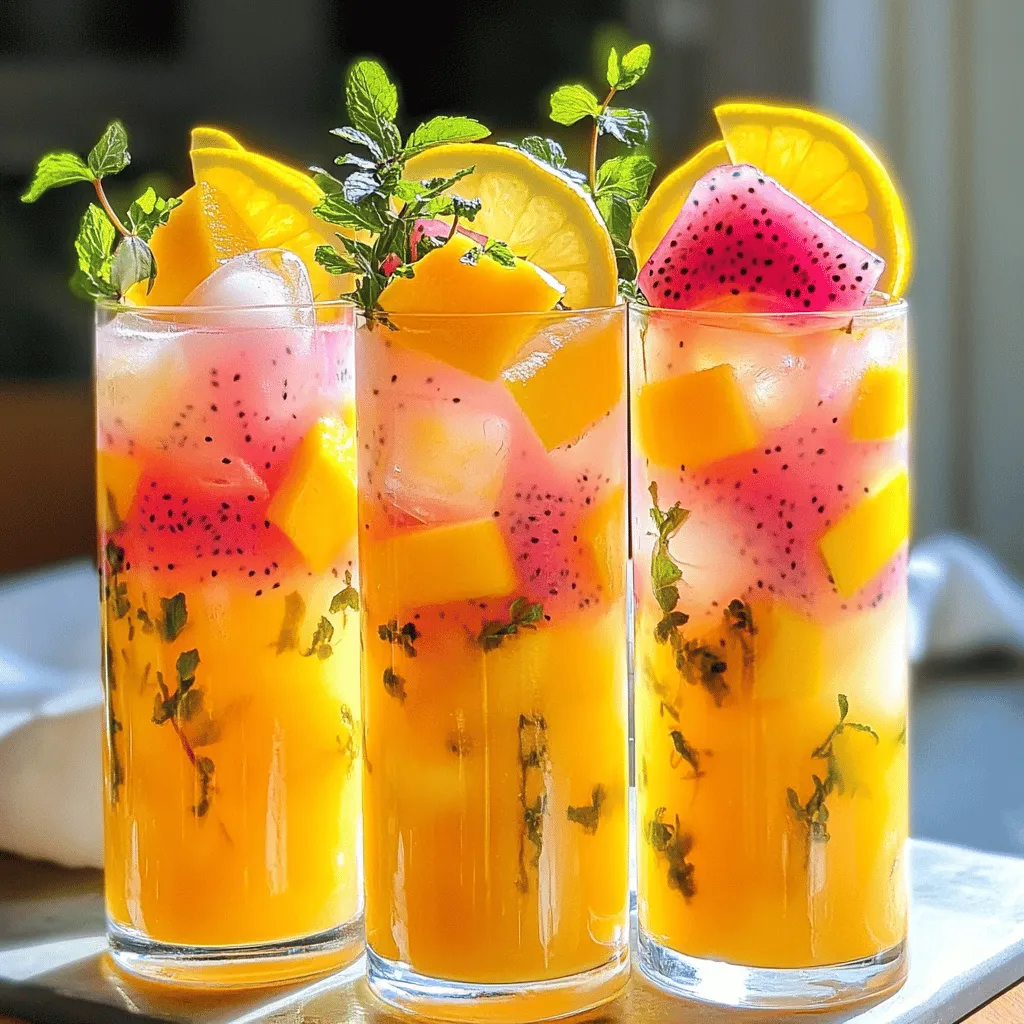 Mango Dragonfruit Lemonade Refresher Delightful Recipe