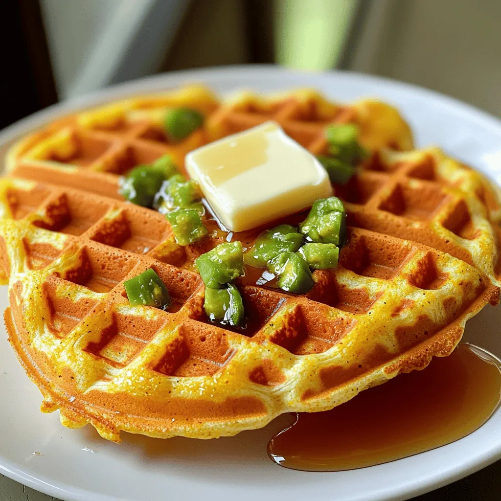 Cheddar Jalapeno Cornbread Waffles Irresistible Treat