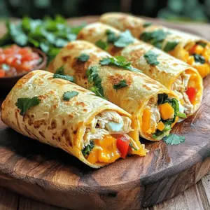 To make easy air fryer snack wraps, you will need a few simple ingredients. Gather the following items before you start: - 4 large whole wheat tortillas - 1 cup cooked chicken, shredded - 1 cup sharp cheddar cheese, shredded - 1/2 cup cream cheese, softened to room temperature - 1/2 cup fresh spinach, finely chopped - 1/2 cup red bell pepper, finely diced - 1 tablespoon garlic powder - 1 teaspoon onion powder - Sea salt and freshly ground pepper to taste - Olive oil spray for misting These ingredients work together to create a delicious wrap that is easy to make. The whole wheat tortillas give you a healthy base. Shredded chicken adds protein, while the cheeses make it creamy and rich. Spinach and red bell pepper bring freshness and color. Finally, garlic and onion powder add a nice flavor boost. You can find the full recipe [here]. Enjoy cooking! - In a bowl, mix the cooked chicken, both cheeses, spinach, and spices. - Make sure all the ingredients are combined evenly. You want a creamy blend. - Lay out the tortillas on a flat surface. - Spoon about a quarter of the filling into the center of each tortilla. Leave space around the edges for folding. - Preheat your air fryer to 375°F (190°C). - Lightly spray the basket with olive oil. This keeps the wraps from sticking. - Place the wraps seam side down in the basket. Make sure they have space to cook evenly. - Mist the tops with olive oil. Cook for 8 to 10 minutes. Check until they turn golden brown and crispy. For the full recipe, you can refer back to the main section. Enjoy your air fryer snack wraps! To get wraps crispy, use an olive oil spray. A light mist helps the outside brown nicely. Hold the spray about 6 inches away while misting. This keeps the oil even and thin. Wraps should be snug but not too tight. If they are too loose, the filling can spill out. If they are too tight, they won’t cook evenly. Ensure the edges are folded in well before rolling. This helps keep the filling inside during cooking. Dips make great pairings for your snack wraps. Salsa adds a fresh zing, while guacamole brings creaminess. You can also try ranch or a spicy aioli for extra flavor. For plating, use a colorful platter. Place the wraps in a line or a circle. Add bowls of dips in the center. Garnish with fresh herbs or lime wedges for a nice touch. One mistake is overfilling the tortillas. If you add too much filling, they can burst open while cooking. Stick to about 1/4 cup of filling per wrap. Another mistake is overcrowding the air fryer. Leave space between each wrap. This allows hot air to flow freely and cook them evenly. {{image_4}} You can change the protein in these wraps to suit your taste. If you want a veggie option, try black beans or lentils. They add a nice texture and flavor. For meat lovers, ground beef or turkey works well too. You can also mix in mushrooms for a meaty taste without meat. These swaps keep the wraps fun and tasty. Cheese makes these wraps creamy and rich. Sharp cheddar is great, but you can swap it for mozzarella or pepper jack for a different flavor. If you need a lactose-free option, try vegan cheese. It melts well and tastes good too. Experiment with cheese types to find your favorite mix. Want to add some heat? Toss in jalapeños or a pinch of cayenne pepper. This gives the wraps a kick that many love. Fresh herbs like cilantro or parsley can brighten up the flavors. Just chop them up and mix them in with the filling. These simple additions make your wraps even more flavorful. Enjoy mixing and matching to find your perfect wrap! To keep your snack wraps fresh, use airtight containers. Glass or plastic containers work well. Avoid leaving them uncovered in the fridge. For longer storage, you can freeze them. Just wrap each one in foil or plastic wrap before placing them in a freezer bag. To reheat wraps, the air fryer is best. Set it to 350°F (175°C) and heat for about 5 minutes. This keeps the wraps crispy. You can also use a microwave, but they may get soggy. If you do use a microwave, place a paper towel under the wrap to absorb moisture. In the fridge, your wraps will last for about 3 to 4 days. If you freeze them, they can last for 2 to 3 months. Always check for signs of spoilage before eating. Look for discoloration or an off smell. If anything seems off, it’s best to toss them. Yes, you can make these wraps ahead of time. Prepare the filling and assemble the wraps. Then, store them in an airtight container. Keep them in the fridge for up to two days. If you want to freeze them, wrap each one in plastic wrap. Place them in a freezer bag to keep fresh. When you're ready to eat, just air fry them straight from the freezer. You can customize these wraps with many ingredients. Try adding black beans for protein or corn for sweetness. Sliced avocado adds creaminess. For a spicy kick, include jalapeños or hot sauce. You can also swap in different veggies like mushrooms or zucchini. The options are endless, so let your taste guide you! To make these wraps healthier, use whole grain tortillas. You can also choose lean proteins like turkey or tofu. For a lower calorie option, skip the cream cheese. Instead, use Greek yogurt for a tangy twist. Add more veggies to boost nutrition, like kale or carrots. These small changes can make a big difference! Yes, you can use a regular oven. Preheat the oven to 400°F (200°C). Place the wraps on a baking sheet lined with parchment paper. Lightly spray them with olive oil. Bake for about 15-20 minutes or until golden brown. Keep an eye on them to ensure they don't burn. Many sauces work well with these wraps. Salsa is a classic choice, adding freshness and flavor. You can also serve guacamole for a creamy touch. Ranch dressing or tzatziki sauce gives a nice contrast. If you love heat, try a spicy chipotle sauce. Each dip enhances the taste of your wraps! These tasty wraps combine chicken, cheese, and fresh veggies in a great way. We covered how to make the filling, assemble the wraps, and air fry them to crispy perfection. Remember, you can mix and match ingredients to fit your taste. Store your wraps properly to keep them fresh, and reheat them for a delicious snack later. Enjoy trying out different flavors and sharing these wraps with friends and family. They are sure to love them as much as you will!