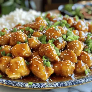 - 1 lb boneless, skinless chicken breasts - 1/2 cup honey - 1/4 cup soy sauce - 4 cloves garlic, minced - 1 tablespoon fresh ginger, grated - 2 tablespoons cornstarch - 1 tablespoon vegetable oil - 1/2 teaspoon black pepper - 1/4 teaspoon red pepper flakes (optional) - Chopped green onions - Sesame seeds The main ingredients set the stage for this dish. Boneless, skinless chicken breasts are the heart of the meal. They cook fast and soak up all the flavors. Honey adds sweetness, while soy sauce gives a savory kick. Garlic and ginger light up the dish with their bold taste. They blend perfectly with the chicken. Cornstarch helps thicken the sauce, making it rich and sticky. Vegetable oil ensures the chicken cooks evenly and gets golden brown. For a hint of spice, add black pepper and red pepper flakes. The garnishes bring color and crunch. Green onions add a fresh bite, and sesame seeds give a nice finish. You can mix and match these flavors to suit your taste! 1. In a medium bowl, combine the honey, soy sauce, minced garlic, and grated ginger. 2. Add black pepper and red pepper flakes if you want some heat. 3. Whisk these ingredients together until you have a smooth marinade. 1. Toss the chicken pieces into the marinade. 2. Make sure every piece is coated well. 3. Cover the bowl and put it in the fridge for at least 30 minutes. For the best flavor, marinate for several hours. 1. Heat vegetable oil in a large skillet over medium-high heat. 2. Once the oil is hot, add the marinated chicken in a single layer. 3. Cook the chicken for 5 to 7 minutes. Turn the pieces occasionally until they are golden brown. 1. After cooking the chicken, set it aside on a plate. 2. In the same skillet, pour in the reserved marinade. 3. Raise the heat to bring it to a boil, then lower it and let it simmer for about 5 minutes. 1. In a small bowl, mix the cornstarch with a few tablespoons of water to create a slurry. 2. Gradually stir this mixture into the simmering marinade. 3. Once it thickens, add the cooked chicken back to the skillet. 4. Toss the chicken until it is covered in sauce. Warm it for an extra 2 to 3 minutes. 5. Finally, garnish the chicken bites with chopped green onions and sesame seeds before serving. Marinating chicken is key to great flavor. A longer marination time lets the chicken soak up all the tasty goodness. I recommend at least 30 minutes. For even better flavor, try marinating for several hours or even overnight. Keep your chicken in the fridge while it marinates. This keeps it safe and fresh. When cooking chicken, even cooking is important. Spread the chicken in a single layer in the skillet. This helps each piece cook evenly. Avoid overcooking the chicken by checking for doneness. The chicken should be golden brown and no longer pink inside. Cooking too long can make it dry. Pair honey garlic chicken bites with rice or veggies for a full meal. Steamed jasmine rice works great to balance the sweet sauce. You can also serve sautéed seasonal vegetables for color and crunch. For a nice touch, use a big platter to serve. Drizzle sauce over the chicken and sprinkle sesame seeds and green onions on top. This makes your dish look beautiful and appetizing. {{image_4}} Want to turn up the heat? You can make spicy honey garlic chicken bites by adding more red pepper flakes. Start with one teaspoon. If you love heat, go higher. Another option is to incorporate hot sauce. Mix a tablespoon of your favorite hot sauce into the marinade. This will give your dish a nice kick while keeping the sweet flavor. If you need a gluten-free option, swap soy sauce with tamari. Tamari has a similar taste but is made without wheat. This makes it safe for gluten-free diets. You can still enjoy all the flavors. Also, use cornstarch as a thickener in your sauce. This gives it a nice texture without gluten. Want to switch things up? Try using shrimp or tofu instead of chicken. Both cook quickly and absorb flavors well. - Shrimp: Cook for about 3 to 4 minutes until they turn pink. - Tofu: Cut it into cubes and sauté for about 8 to 10 minutes until golden brown. These substitutions add variety and cater to different diets. Enjoy experimenting! After cooking, let the honey garlic chicken bites cool. Place any leftovers in a shallow dish. Cover the dish tightly with plastic wrap or use an airtight container. This keeps the chicken fresh. Store it in the fridge for up to three days. To freeze the chicken bites, let them cool completely. Place them in a single layer on a baking sheet. Freeze them for about one hour. Once frozen, transfer the bites to a freezer bag. Remove as much air as possible. They can last in the freezer for up to three months. The best way to reheat the chicken is in a skillet. Heat it over medium heat. Add a splash of water or broth to keep it moist. Cover the skillet to help heat evenly. You can also use an oven. Preheat it to 350°F (175°C). Place the chicken on a baking tray and cover it with foil. Bake for about 10 minutes. This keeps the texture and flavor just right. Enjoy your quick and tasty meal! Honey garlic chicken pairs well with many sides. Here are some ideas: - Steamed jasmine rice - Sautéed seasonal vegetables - Fresh green salad - Quinoa or couscous - Crispy roasted potatoes These sides balance the sweet and savory notes of the chicken. You can mix and match to create a tasty meal. Yes, you can prepare this recipe in advance. Marinate the chicken a few hours ahead or even overnight. This helps the flavors soak in. After cooking, let the chicken cool down. Store it in an airtight container in the fridge for up to three days. To change the sweetness, simply adjust the honey. You can use less honey for a less sweet dish. If you want it sweeter, add more honey. Just remember to balance it with soy sauce to keep the flavors rich. Yes, this recipe is great for meal prep. It makes four servings. You can easily scale it up or down. Store leftovers in meal prep containers. They will keep well in the fridge for up to three days. Just reheat when you're ready to eat. You’ve learned how to make a flavorful honey garlic chicken dish. We covered the key ingredients, step-by-step cooking instructions, and tips to enhance your meal. You can even explore variations, like spicy options or using different proteins. Remember to store leftovers properly or freeze them for later. This recipe suits meal prep, so enjoy your cooking and the amazing taste. Get creative with sides, and don’t hesitate to adjust it to your liking. Happy cooking!