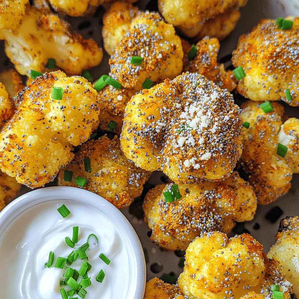 Air Fryer Everything Bagel Cauliflower Bites Simple Snack