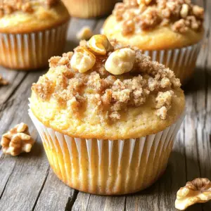- 1 ½ cups all-purpose flour - ½ cup whole wheat flour - 1 cup brown sugar, packed - 1 tablespoon baking powder - ½ teaspoon baking soda - ½ teaspoon salt - 1 teaspoon ground cinnamon - 2 large eggs - ¾ cup pure maple syrup - ½ cup buttermilk (or milk) - ⅓ cup unsalted butter, melted - 1 teaspoon vanilla extract - ½ cup all-purpose flour - ½ cup brown sugar, packed - ¼ teaspoon ground cinnamon - ¼ cup unsalted butter, cold and cubed - ½ cup walnuts, chopped (optional) These ingredients create a rich, sweet, and nutty flavor profile. The all-purpose flour gives structure, while whole wheat flour adds depth. Brown sugar provides moisture and a caramel-like taste. Baking powder and baking soda help the muffins rise. Salt balances sweetness, and cinnamon adds warmth. For the wet mix, eggs bind everything together. Maple syrup brings a natural sweetness. Buttermilk keeps the muffins tender and moist. Melted butter enriches the batter, and vanilla extract enhances the flavor. The streusel topping adds a crunchy texture. Mixing cold butter with flour and sugar forms crumbly bits that bake to perfection. Walnuts can add a lovely crunch, but you can skip them if you prefer a smoother muffin. - Set temperature to 350°F (175°C). - Prepare muffin tin with paper liners or grease. First, you need to preheat your oven. This step ensures even baking. Set it to 350°F (175°C). While the oven heats, prepare your muffin tin. You can use paper liners for easy cleanup or grease the tin lightly with butter or cooking spray. - Combine different flour types, sugar, baking powder, etc. - Whisk until no lumps remain. In a large mixing bowl, combine all-purpose flour, whole wheat flour, brown sugar, baking powder, baking soda, salt, and ground cinnamon. Use a whisk to blend these dry ingredients well. It is important to whisk until no lumps remain. This step helps your muffins rise evenly. - Beat eggs and add remaining wet components. - Whisk to create a uniform mixture. In a separate bowl, beat two large eggs. Then, add in pure maple syrup, buttermilk, melted butter, and vanilla extract. Whisk all these wet ingredients together until they form a smooth mixture. A uniform mix helps blend flavors well in your muffins. - Gradually mix wet into dry. - Fold in walnuts carefully. Next, slowly pour the wet mixture into the bowl with the dry ingredients. Use a spatula or wooden spoon to mix gently. It’s okay if the batter remains slightly lumpy. Overmixing can make your muffins tough. Now, carefully fold in the chopped walnuts. This adds a great crunch. - Combine topping ingredients. - Form crumb-like consistency with cold butter. In a small bowl, mix the flour, brown sugar, and ground cinnamon for the streusel. Add cold, cubed butter to this mixture. Use your fingertips or a pastry cutter to mix until it looks like coarse crumbs. If you want, stir in some chopped walnuts for extra flavor. - Fill muffin cups and top with streusel. - Bake for 18-20 minutes. Spoon your muffin batter into each prepared muffin cup, filling them about three-quarters full. Generously sprinkle the streusel topping over each muffin. Then, place the muffin tin in the preheated oven. Bake for 18-20 minutes. They are done when a toothpick inserted in the center comes out clean. - Let muffins cool briefly in tin. - Transfer to wire rack to cool completely. After baking, let the muffins cool in the tin for about 5 minutes. This helps them set. Carefully remove them from the tin and place them on a wire rack to cool completely. Enjoy the delightful smell while they cool! To make muffins like a pro, avoid overmixing the batter. Mix until just combined. A few lumps are okay. Overmixing leads to tough muffins. For best results, ensure your oven is at the right temperature. Preheat to 350°F (175°C) before baking. This helps the muffins rise evenly and get that perfect golden top. For a tasty finish, drizzle your muffins with pure maple syrup. This adds a sweet touch that pairs well with the walnuts. Garnish with whole walnuts for a nice crunch and a beautiful look. This small step makes a big difference in presentation. Using the right tools can make baking easier. I recommend using a good muffin tin. Look for one that conducts heat well. A muffin scoop helps you fill each cup evenly. This ensures all muffins bake at the same time. Enjoy your baking! {{image_4}} You can make these muffins even more fun. Try adding chocolate chips to the batter. The sweet chocolate pairs well with maple. If you want a nutty twist, swap walnuts for pecans. Pecans add a rich flavor and crunch. For a healthier option, use whole wheat flour instead of all-purpose flour. This change boosts fiber and nutrients. You can also reduce the sugar. Try cutting the brown sugar by half. The muffins will still taste great and be less sweet. Get creative with seasonal ingredients. In fall, add cranberries or diced apples for a fresh taste. For the holidays, think about adding pumpkin spice. This twist brings warm flavors that make your muffins special for any season. Store your muffins at room temperature. Keep them in an airtight container. This helps keep them soft and fresh. A plastic container works well. You can also use a zip-top bag. Just make sure to squeeze out as much air as possible. Enjoy your treats within three days for the best taste. You can freeze muffins for later. Wrap each muffin in plastic wrap. Then, place them in a freezer-safe bag. This keeps the muffins fresh for up to three months. When you want to enjoy one, take it out and let it thaw. For a warm muffin, reheat it in the oven at 350°F (175°C) for about 10 minutes. This makes them taste like they are just baked. Muffins last about three days at room temperature. If you store them in the fridge, they may last up to a week, but they can dry out. Freezing is best for long storage. Always check for mold or unusual smells before eating. Enjoy your Maple Walnut Streusel Muffins fresh for the best flavor! Yes, you can! Use gluten-free flour blends, which replace regular flour. Look for blends that contain xanthan gum. This helps mimic the texture of wheat flour. You can also try almond flour or coconut flour. Just remember to adjust the liquid since these flours absorb more moisture. To keep your muffins moist, do not overmix the batter. Mix just until combined. Adding buttermilk or yogurt also helps. Another tip is to bake them until just done. Overbaking dries them out. Keeping muffins covered helps retain their moisture after baking. If you don't have buttermilk, use regular milk mixed with lemon juice or vinegar. Just add one tablespoon of acid to a cup of milk. Let it sit for five minutes, and it will thicken. You can also use plain yogurt or sour cream, diluted with a bit of water. Yes, you can use maple extract. However, the flavor will change. Maple syrup gives a richer taste. Use about one teaspoon of extract for each tablespoon of syrup. You may want to add a bit of extra sugar to balance the flavor since syrup is sweet. To check if your muffins are done, use the toothpick test. Insert a toothpick into the center of a muffin. If it comes out clean or with a few crumbs, they are ready. If it has wet batter, bake for a few more minutes. Start checking around 18 minutes. Making these muffins is easy and fun. We covered all the ingredients, from flours to toppings. You learned how to mix, bake, and cool the muffins. We shared tips to make them perfect every time. You can also try different flavors or store them for later. Remember, a few simple steps lead to great results. Enjoy your fresh muffins and impress your family and friends!