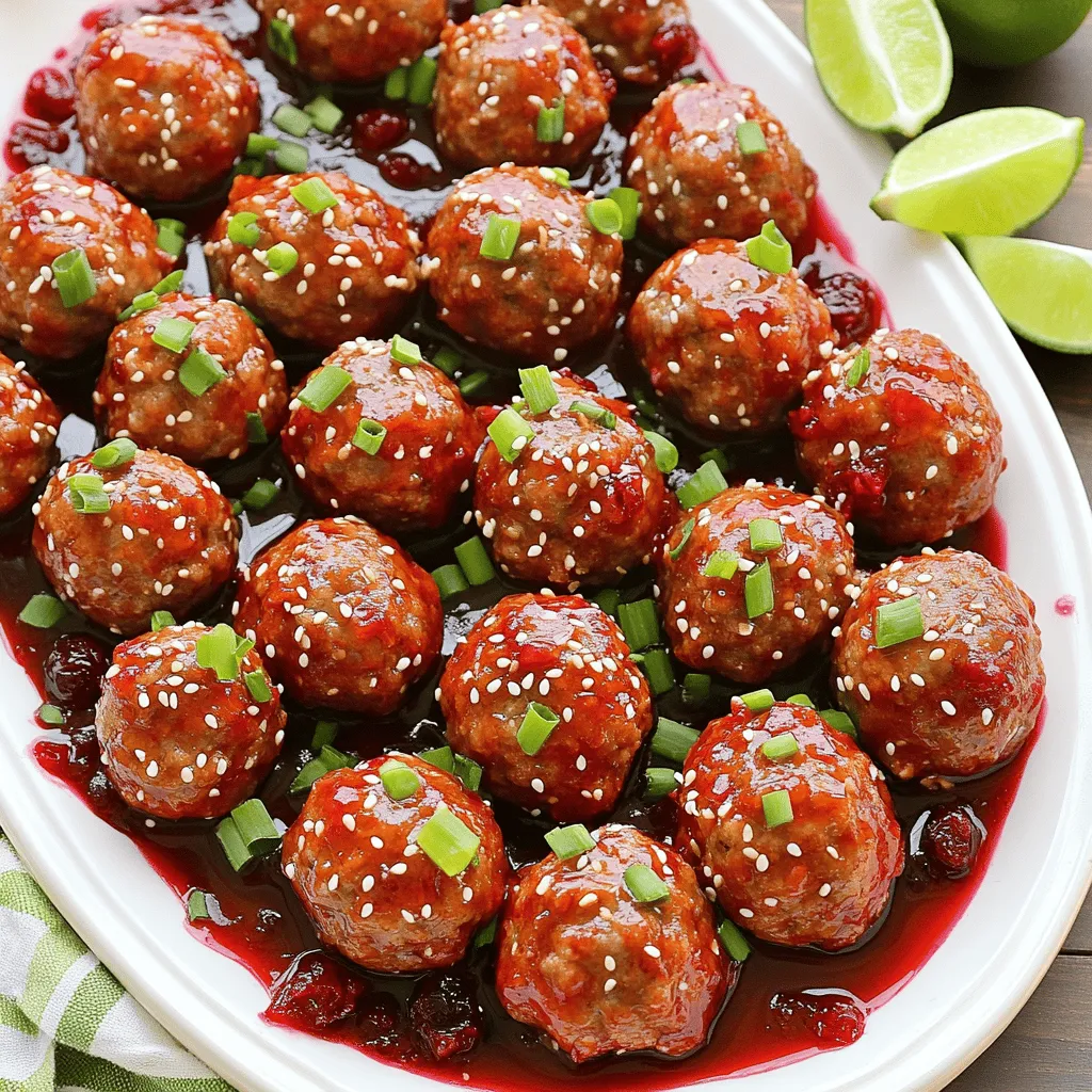 Savory Slow Cooker Sweet Chili Cranberry Meatballs