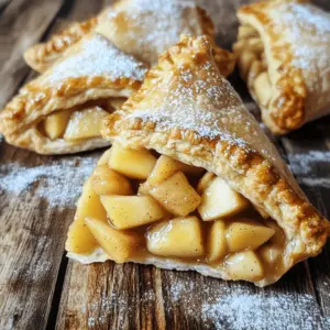 To make Air Fryer Apple Hand Pies, you need simple, fresh ingredients. Here’s what you will need: - Fresh apples (2 medium) - Lemon juice (1 tablespoon) - Brown sugar (1/3 cup) - Ground spices (cinnamon and nutmeg) - Cornstarch (1 tablespoon) - Pie crusts (store-bought or homemade) - Egg (for egg wash) - Optional toppings (powdered sugar) Using fresh apples makes a big difference in flavor. I like to choose sweet and tart varieties. Honeycrisp or Granny Smith work great! The lemon juice brightens the taste and keeps the apples from browning. Brown sugar adds a rich sweetness that pairs well with the spices. Cinnamon and nutmeg bring warmth and depth. Cornstarch thickens the filling, so it doesn’t seep out. You can use store-bought pie crusts to save time or make your own for a personal touch. Don’t forget the egg wash! It gives the hand pies a nice golden color. A sprinkle of powdered sugar on top makes for a lovely finish. With these ingredients, your hand pies will be simple, delicious, and perfect for sharing! 1. In a medium bowl, mix the diced apples with lemon juice, brown sugar, cinnamon, nutmeg, and cornstarch. Stir gently so all the apples get coated. 2. Let this mixture rest for about 10 minutes. This helps the sugar pull out the apple juices, making the filling tastier. 1. On a lightly floured surface, roll out the pie crusts. Aim for them to be a bit thinner than usual. 2. Use a round cutter or a large glass to cut circles about 5 inches wide. You should get 6 to 8 circles from each crust. 1. Take one dough circle and place about 2 tablespoons of the apple filling in the center. Don’t overfill, as it makes sealing hard. 2. Brush the edges of the dough with melted butter. This helps seal the pie. 3. Fold the dough over the filling, making a half-moon shape. Press the edges firmly, then crimp them with a fork or pinch them for a nice look. 1. Preheat your air fryer to 350°F (175°C) for about 5 minutes. This gets it ready to cook the pies evenly. 2. Brush the tops of each hand pie with the beaten egg. This gives them a lovely golden color as they cook. 3. Place the hand pies in the air fryer basket in a single layer. Leave space between them for air to flow. Cook in batches if your fryer is small. 4. Cook for 10-12 minutes, flipping them halfway through. They should puff up and turn golden brown. 1. Once they are done, carefully remove the hand pies from the air fryer using a spatula. 2. Let them cool for a few minutes on a wire rack. This helps the crust set. 3. For an extra sweet touch, dust them with powdered sugar before serving. Enjoy your warm hand pies! To make perfect hand pies, start by avoiding overfilling. Adding too much filling makes sealing tough. Stick to about 2 tablespoons of filling per pie. This helps keep the edges together. Next, ensure proper sealing. Brush the edges with melted butter before folding. This acts like glue. Press the edges firmly, then crimp using a fork. This adds a nice touch and helps keep the filling inside. For the best results, set your air fryer to 350°F (175°C). Preheat it for about 5 minutes. This helps the dough cook evenly and become crisp. Most air fryers cook well at this temperature. If your air fryer model varies, adjust the cooking time. Some may need a few extra minutes. Watch closely until they become puffed and golden brown. Flip them halfway for even cooking. Serving your hand pies can be fun! You can arrange them on a nice plate. Dust with powdered sugar for an attractive finish. This adds sweetness and looks great. Try adding a scoop of ice cream or a dollop of whipped cream on the side. This adds a creamy element to the crispy pie. You can also sprinkle cinnamon on top for extra flavor. {{image_4}} You can use other fruits for your hand pies. Pears work great and add a sweet touch. Peaches also make a tasty filling. Just swap out the apples for your chosen fruit. For a fun twist, combine spices like ginger or cardamom with the fruit. This adds depth and warms up the flavor. If you want to make these hand pies healthier, you can reduce the sugar. Use half the amount of brown sugar for less sweetness. You can also try whole wheat pie crusts. They add more fiber and nutrients. Whole wheat crusts have a nice nutty flavor too. You don’t have to use an air fryer. You can bake the hand pies in the oven. Preheat your oven to 375°F (190°C) and bake for 20-25 minutes. They will still be golden and delicious. You could also fry them in oil. This gives a crispy texture, but be careful with the oil temperature. Either way, you get a tasty treat! To keep your air fryer apple hand pies fresh, store them properly. First, let them cool completely. Then, place the hand pies in an airtight container. They will last in the fridge for about three days. To keep them tasting fresh, try to eat them quickly. If you want to store them for longer, freezing is a great option. Wrap each hand pie tightly in plastic wrap. Then, place them in a freezer-safe bag or container. They can stay in the freezer for up to three months. When you're ready to eat, just thaw them in the fridge overnight. When it’s time to enjoy your hand pies again, you have two good options: the microwave or the air fryer. The microwave is quick but may make the crust soft. If you want a crispy crust, use the air fryer. Preheat it to 350°F (175°C) and heat the hand pies for about 5 minutes. This method keeps the crust crunchy and warm. Remember to check the hand pies after reheating. You want them hot inside but not overcooked. Enjoy these tasty treats at their best! Yes, you can prepare the filling ahead. Mix the apples, lemon juice, brown sugar, cinnamon, nutmeg, and cornstarch. Store this mix in the fridge for up to a day. When you're ready, roll out the pie crust, fill, and cook the pies. This saves time when you want a quick treat. For baking, I recommend using Granny Smith or Honeycrisp apples. Granny Smith gives a tart flavor. Honeycrisp adds sweetness and crunch. You can mix both for a great taste. Avoid soft apples, as they can turn mushy. Yes, you can. Many brands offer gluten-free pie crusts. Check labels for safe options. You can also make your own using almond or coconut flour. This lets everyone enjoy these tasty pies without worry. Look for a golden brown color on the crust. The edges should be crisp, and the filling should bubble slightly. You can also check by gently pressing the pie; it should feel firm. Enjoy the warm, flaky texture! Now you know how to make delicious air fryer apple hand pies. We covered the ingredients, step-by-step instructions, and tips for perfect pies. You can even try variations with different fruits or healthier options. Store your hand pies the right way to keep them fresh, and remember the reheating tips to preserve that crispiness. These hand pies are fun to make and a treat to enjoy. Try your own flavors and creative twists. Get ready to share your tasty results!
