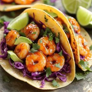 - 1 lb large shrimp, peeled and deveined - Marinade components: - 2 tablespoons honey - 2 tablespoons Sriracha sauce - 1 tablespoon freshly squeezed lime juice - 1/2 teaspoon garlic powder - 1/2 teaspoon smoked paprika - 1 tablespoon olive oil - Salt and pepper, to taste - Tortillas and toppings: - 8 small corn tortillas - 1 cup purple cabbage, finely shredded - 1/4 cup fresh cilantro, roughly chopped - 1 ripe avocado, sliced - Lime wedges, for serving - Mixing bowl - Skillet for cooking - Whisk for blending marinade - Serving platter I love using fresh shrimp in my tacos. It adds a nice touch. The marinade is key. It combines sweet honey and spicy Sriracha. The lime juice brightens the flavors. Garlic powder and smoked paprika give depth. Get your tools ready. A mixing bowl makes blending easy. A skillet helps cook shrimp perfectly. Use a whisk to blend the marinade well. Corn tortillas are my favorite base. They hold all the toppings nicely. The purple cabbage adds crunch and color. Avocado provides creaminess. Fresh cilantro adds a nice herbal note. Lime wedges give a zesty finish. With these ingredients, you create a meal that is full of flavor and easy to make. First, grab a medium-sized mixing bowl. In the bowl, combine: - 2 tablespoons honey - 2 tablespoons Sriracha sauce - 1 tablespoon freshly squeezed lime juice - 1/2 teaspoon garlic powder - 1/2 teaspoon smoked paprika - 1 tablespoon olive oil - A pinch of salt and pepper Whisk these together until you get a smooth marinade. This mix will give the shrimp a sweet and spicy flavor. Next, add 1 pound of peeled and deveined shrimp to the bowl. Gently toss the shrimp with the marinade. Make sure each shrimp is coated well. Cover the bowl and place it in the fridge for 15-20 minutes. This time helps the shrimp soak in all those great flavors. Now it’s time to cook! Heat a skillet over medium-high heat. Once it's hot, add the marinated shrimp. Spread them out so they cook evenly. Cook each shrimp for about 2-3 minutes on each side. You know they’re done when they turn opaque and curl slightly. This means they are juicy and tender. While the shrimp cooks, warm your corn tortillas. Use a separate skillet on low heat. Heat each tortilla for about 30 seconds on each side. You want them warm and soft, not crispy. This step is key to keeping tacos easy to fold. Once the shrimp are cooked, it’s time to build your tacos! Start with a warm tortilla. Add a good portion of shrimp on top. Then, layer on a handful of finely shredded purple cabbage and a few slices of ripe avocado. Finish with a sprinkle of roughly chopped cilantro for a burst of color and flavor. Enjoy your delicious creation right away! To make your Honey Sriracha Shrimp Tacos just right, adjust the Sriracha for your heat level. If you like it spicy, add more Sriracha. If you prefer mild flavors, use less. You can also enhance the taste by adding spices like cumin or chili powder. These spices bring warmth and depth to the dish. To keep shrimp juicy and tender, don’t overcook them. Cook shrimp for about 2-3 minutes on each side until they turn opaque. You can use a skillet or grill. A skillet gives a nice sear, while a grill adds smoky flavor. Both methods work well, so choose what you prefer. When you serve the tacos, arrange them on a platter with care. Place the shrimp neatly on each tortilla. Add shredded cabbage and avocado on top. For garnishing, use lime wedges and cilantro. This adds color and makes them look fresh and inviting. You can also add pickled red onions for an extra pop! {{image_4}} You can easily swap shrimp for chicken or tofu. For chicken, use boneless thighs or breasts. Cut them into bite-sized pieces. For tofu, press it to remove water and cut it into cubes. Cook chicken for about 5-7 minutes per side. Tofu needs about 3-4 minutes on each side. Always check for doneness. The key is to adjust cooking times as necessary. Feel free to add more veggies or toppings to your tacos. Try diced tomatoes, corn, or bell peppers. These bring more color and crunch. You can also mix in different sauces. Chipotle mayo adds a smoky twist. A zesty lime crema can brighten the flavors. Don't be shy; experiment with what you love. If you need gluten-free options, choose corn tortillas. They are perfect for this dish. For a vegan version, use tofu instead of shrimp. You can also replace honey with agave syrup for sweetness. These simple swaps keep the dish tasty and enjoyable for everyone. To keep your Honey Sriracha shrimp and toppings fresh, store them right. First, let the shrimp cool to room temperature. Then, place them in an airtight container. Make sure to separate the shrimp from the toppings. This way, the toppings stay fresh and crunchy. Use clear glass or plastic containers for easy viewing. To reheat the shrimp, use a skillet over low heat. This method helps keep the shrimp juicy. Cook them for about 2-3 minutes, flipping them gently. Avoid using the microwave, as it can make shrimp rubbery. For tortillas, warm them in a dry skillet. Heat each side for about 30 seconds. This keeps them soft and flexible. The cooked shrimp can stay fresh in the fridge for up to 3 days. The toppings, like cabbage and avocado, last about 2 days. Look for signs of spoilage, like off smells or discoloration. If anything seems off, it’s best to discard it. Always trust your senses when it comes to food freshness. Yes, you can use frozen shrimp. To thaw frozen shrimp safely, place it in the fridge overnight. If you need it fast, run cold water over the shrimp in a bowl. This method keeps the shrimp safe to eat and helps maintain texture. I love pairing these tacos with fresh sides. Here are some ideas: - Crispy tortilla chips with salsa or guacamole. - Cilantro lime rice for a zesty touch. - Fresh corn salad with tomatoes and lime juice. - Simple green salad with a light vinaigrette. These sides enhance the meal and add more flavor. If you want more heat, try these tips: - Add more Sriracha to the marinade. - Mix in red pepper flakes when cooking the shrimp. - Use jalapeños or habaneros in your toppings. - Drizzle with spicy mayo or a hot sauce of your choice. These options will kick up the spice level and add a fun twist. Absolutely! Making these tacos ahead of time is easy and smart. You can store the shrimp and toppings separately. This way, they stay fresh and tasty. Here are some benefits: - Save time during busy days. - Enjoy quick meals with flavor. - Customize tacos as you like when ready to eat. Just reheat the shrimp and warm the tortillas for a delicious meal anytime. In this post, we explored how to make delicious Honey Sriracha Shrimp Tacos. We discussed key ingredients like shrimp and a zesty marinade. You learned step-by-step instructions for marinating and cooking the shrimp, plus tips for warming tortillas. We also covered variations, storage, and common questions. Now, with these easy steps, you can impress your friends and family. Enjoy your cooking adventure, and remember to have fun experimenting!