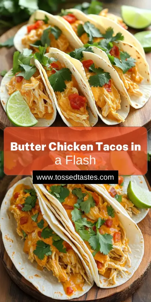 Elevate your taco night with these delicious Instant Pot Butter Chicken Tacos! This quick and easy recipe blends tender chicken thighs in a rich, aromatic sauce made with coconut milk and vibrant spices. In just 35 minutes, you'll create flavorful tacos, perfect for any night. Ready to impress your taste buds? Click through to explore this mouthwatering recipe and make your dinner unforgettable!