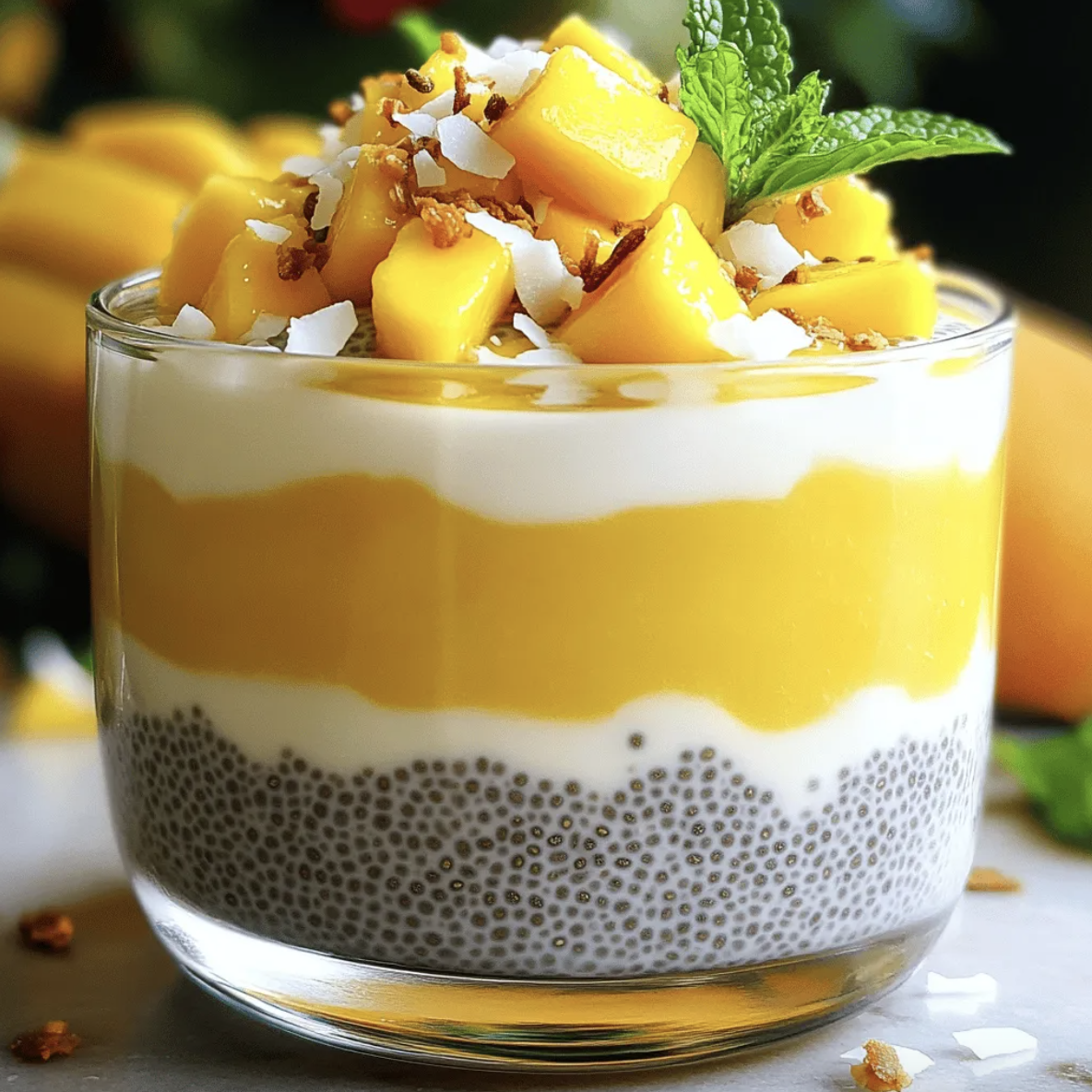 Mango Coconut Chia Pudding