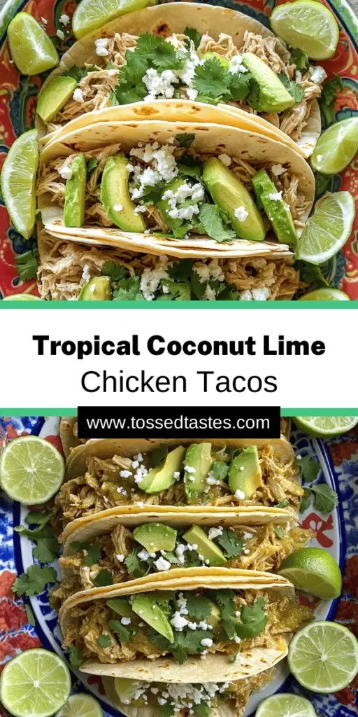 Savor the taste of summer with these Coconut Lime Chicken Tacos with a Tropical Twist! Juicy chicken thighs marinated in a creamy coconut-lime sauce create a delicious explosion of flavor. Perfect for taco night, these tacos are easy to prepare and packed with fresh ingredients like avocado and cilantro. Click through to explore the full recipe and bring a tropical vibe to your dinner table tonight!