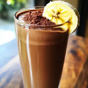 For the High-Protein Mocha Banana Smoothie, you will need: - 1 ripe banana, frozen - 1 cup unsweetened almond milk (or any milk of your choice) - 1 tablespoon unsweetened cocoa powder - 1 tablespoon natural peanut butter (or almond butter for a twist) - 1 scoop vanilla-flavored protein powder - 1 teaspoon instant coffee or espresso powder - 1 tablespoon honey or maple syrup (optional, for an extra touch of sweetness) - 1/2 teaspoon pure vanilla extract - Ice cubes (optional, for a thicker and frosty texture) You can switch out some ingredients to fit your taste or diet: - Use any milk you like. Almond milk is light and creamy. - Swap peanut butter for almond butter if you prefer a nutty twist. - If you need a vegan option, choose plant-based protein powder. - For sweetness, honey is great, but maple syrup works well too. - You can also skip the sweetener altogether if you like less sugar. This smoothie is packed with nutrients: - Calories: Approximately 350 - Protein: About 25 grams - Carbohydrates: Roughly 40 grams - Fat: Around 12 grams - Fiber: About 5 grams This drink not only tastes great but also fuels your body. Enjoy the blend of flavors and the protein boost! 1. Start by adding the frozen banana to the blender. This makes the smoothie cold and creamy. 2. Next, pour in 1 cup of almond milk. You can use any milk you like. 3. Add 1 tablespoon of unsweetened cocoa powder for that rich mocha flavor. 4. Then, include 1 tablespoon of peanut butter. This adds protein and a nice taste. 5. Scoop in 1 serving of vanilla protein powder. It boosts the protein content. 6. Add 1 teaspoon of instant coffee or espresso powder for that coffee kick. 7. If you want it sweeter, add 1 tablespoon of honey or maple syrup. 8. Finally, include 1/2 teaspoon of pure vanilla extract for extra flavor. - Blend on high speed until smooth and creamy. Stop to scrape the sides if needed. - For a thicker smoothie, toss in a handful of ice cubes and blend again. - Adjust the sweetness to your taste by adding more honey or syrup as desired. - Pour the smoothie into a tall glass for a nice presentation. - For a fun touch, garnish with a sprinkle of cocoa powder. - You can add a slice of banana on top for extra flair. - Serve it right away to enjoy its creamy texture and great taste. You can easily change this smoothie to fit your taste. Try different nut butters, like almond or cashew. If you want a fun flavor, add a bit of cinnamon or nutmeg. You can also swap the banana for other fruits like mango or berries. Just remember, if you use fresh fruit, the smoothie will taste different. Adjust the sweetness by adding more honey or syrup if you like it sweeter. If you have leftover smoothie, store it in the fridge for up to one day. Use a sealed container to keep it fresh. When you’re ready to drink it, give it a good shake or stir. If it looks a little thick, just add a splash of milk to loosen it up. For longer storage, pour the smoothie into ice cube trays. This way, you can blend them later for a quick snack. To boost flavor without adding sugar, try using vanilla extract or a pinch of salt. A pinch of sea salt can bring out the sweetness of the banana. You can also use ripe bananas, as they are sweeter naturally. Another option is to add a few pitted dates for a touch of sweetness. For a chocolatey twist, add extra cocoa powder, but keep an eye on the balance of flavors. {{image_4}} You can swap protein powder for other protein sources. Greek yogurt adds creaminess and protein. Chia seeds are great too. Just one tablespoon gives you a protein boost. Silken tofu works well for a smooth texture. Each option can change the taste. Choose what suits your diet best. If you want a dairy-free version, use almond, soy, or oat milk. They blend well with the other flavors. For a vegan option, stick with plant-based protein powder. You can also leave out honey and use maple syrup instead. This keeps your smoothie both tasty and plant-friendly. You can play with flavors in this smoothie. Try adding cinnamon for warmth. It pairs well with banana and cocoa. A dash of nutmeg can add a festive touch. If you like fruit, toss in some berries or a tablespoon of peanut butter. Each twist creates a new delight in every sip. If you have leftover smoothie, store it in the fridge. Pour it into a clean jar. Make sure to seal it tightly. Drink it within 24 hours for the best taste. If you wait too long, it can lose its flavor and texture. Freezing smoothie ingredients helps keep them fresh. You can freeze ripe bananas, almond milk, and even cocoa powder. Cut the banana into slices before freezing. This way, you can blend them easily later. Use ice cube trays for almond milk. Just pour it in and freeze. You can pop out the cubes when you're ready to blend. Use glass jars or BPA-free plastic containers for storage. Glass jars are great because they don’t hold odors. Choose containers with tight lids to keep air out. This helps keep your smoothie fresh longer. If you freeze ingredients, use freezer-safe bags. Label them with the date to track freshness. Yes, you can skip the protein powder. The smoothie will still taste great. You can add more peanut butter or use Greek yogurt. Both options add protein and flavor. To thicken your smoothie, add ice cubes before blending. You can also use a frozen banana. Another tip is to add a little more peanut butter or yogurt. These ingredients help create a creamy texture. This smoothie is packed with nutrients. The banana gives you potassium, which helps your heart. Almond milk is low in calories and rich in vitamins. Cocoa powder adds antioxidants. The protein powder supports muscle growth and keeps you full. Peanut butter adds healthy fats and fiber. Overall, it’s a tasty way to boost your health! In this blog post, I shared how to create a delicious High-Protein Mocha Banana Smoothie. We covered the right ingredients and their nutritional info. I gave step-by-step instructions for perfect blending and texture. You learned tips to customize flavors and how to store any leftovers. Remember, smoothies can be simple and fun. Use this guide to explore new tastes and boost your health. Enjoy your smoothie journey!