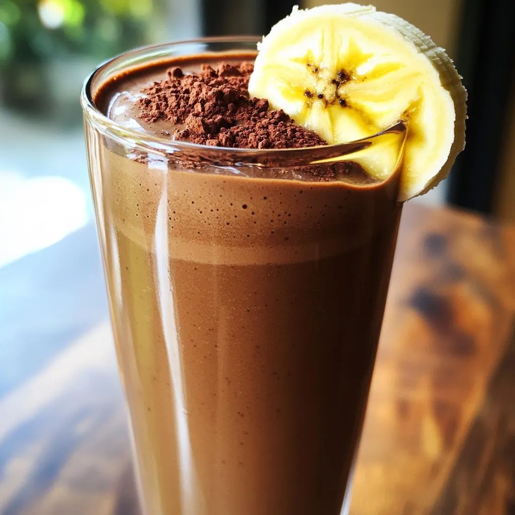 For the High-Protein Mocha Banana Smoothie, you will need: - 1 ripe banana, frozen - 1 cup unsweetened almond milk (or any milk of your choice) - 1 tablespoon unsweetened cocoa powder - 1 tablespoon natural peanut butter (or almond butter for a twist) - 1 scoop vanilla-flavored protein powder - 1 teaspoon instant coffee or espresso powder - 1 tablespoon honey or maple syrup (optional, for an extra touch of sweetness) - 1/2 teaspoon pure vanilla extract - Ice cubes (optional, for a thicker and frosty texture) You can switch out some ingredients to fit your taste or diet: - Use any milk you like. Almond milk is light and creamy. - Swap peanut butter for almond butter if you prefer a nutty twist. - If you need a vegan option, choose plant-based protein powder. - For sweetness, honey is great, but maple syrup works well too. - You can also skip the sweetener altogether if you like less sugar. This smoothie is packed with nutrients: - Calories: Approximately 350 - Protein: About 25 grams - Carbohydrates: Roughly 40 grams - Fat: Around 12 grams - Fiber: About 5 grams This drink not only tastes great but also fuels your body. Enjoy the blend of flavors and the protein boost! 1. Start by adding the frozen banana to the blender. This makes the smoothie cold and creamy. 2. Next, pour in 1 cup of almond milk. You can use any milk you like. 3. Add 1 tablespoon of unsweetened cocoa powder for that rich mocha flavor. 4. Then, include 1 tablespoon of peanut butter. This adds protein and a nice taste. 5. Scoop in 1 serving of vanilla protein powder. It boosts the protein content. 6. Add 1 teaspoon of instant coffee or espresso powder for that coffee kick. 7. If you want it sweeter, add 1 tablespoon of honey or maple syrup. 8. Finally, include 1/2 teaspoon of pure vanilla extract for extra flavor. - Blend on high speed until smooth and creamy. Stop to scrape the sides if needed. - For a thicker smoothie, toss in a handful of ice cubes and blend again. - Adjust the sweetness to your taste by adding more honey or syrup as desired. - Pour the smoothie into a tall glass for a nice presentation. - For a fun touch, garnish with a sprinkle of cocoa powder. - You can add a slice of banana on top for extra flair. - Serve it right away to enjoy its creamy texture and great taste. You can easily change this smoothie to fit your taste. Try different nut butters, like almond or cashew. If you want a fun flavor, add a bit of cinnamon or nutmeg. You can also swap the banana for other fruits like mango or berries. Just remember, if you use fresh fruit, the smoothie will taste different. Adjust the sweetness by adding more honey or syrup if you like it sweeter. If you have leftover smoothie, store it in the fridge for up to one day. Use a sealed container to keep it fresh. When you’re ready to drink it, give it a good shake or stir. If it looks a little thick, just add a splash of milk to loosen it up. For longer storage, pour the smoothie into ice cube trays. This way, you can blend them later for a quick snack. To boost flavor without adding sugar, try using vanilla extract or a pinch of salt. A pinch of sea salt can bring out the sweetness of the banana. You can also use ripe bananas, as they are sweeter naturally. Another option is to add a few pitted dates for a touch of sweetness. For a chocolatey twist, add extra cocoa powder, but keep an eye on the balance of flavors. {{image_4}} You can swap protein powder for other protein sources. Greek yogurt adds creaminess and protein. Chia seeds are great too. Just one tablespoon gives you a protein boost. Silken tofu works well for a smooth texture. Each option can change the taste. Choose what suits your diet best. If you want a dairy-free version, use almond, soy, or oat milk. They blend well with the other flavors. For a vegan option, stick with plant-based protein powder. You can also leave out honey and use maple syrup instead. This keeps your smoothie both tasty and plant-friendly. You can play with flavors in this smoothie. Try adding cinnamon for warmth. It pairs well with banana and cocoa. A dash of nutmeg can add a festive touch. If you like fruit, toss in some berries or a tablespoon of peanut butter. Each twist creates a new delight in every sip. If you have leftover smoothie, store it in the fridge. Pour it into a clean jar. Make sure to seal it tightly. Drink it within 24 hours for the best taste. If you wait too long, it can lose its flavor and texture. Freezing smoothie ingredients helps keep them fresh. You can freeze ripe bananas, almond milk, and even cocoa powder. Cut the banana into slices before freezing. This way, you can blend them easily later. Use ice cube trays for almond milk. Just pour it in and freeze. You can pop out the cubes when you're ready to blend. Use glass jars or BPA-free plastic containers for storage. Glass jars are great because they don’t hold odors. Choose containers with tight lids to keep air out. This helps keep your smoothie fresh longer. If you freeze ingredients, use freezer-safe bags. Label them with the date to track freshness. Yes, you can skip the protein powder. The smoothie will still taste great. You can add more peanut butter or use Greek yogurt. Both options add protein and flavor. To thicken your smoothie, add ice cubes before blending. You can also use a frozen banana. Another tip is to add a little more peanut butter or yogurt. These ingredients help create a creamy texture. This smoothie is packed with nutrients. The banana gives you potassium, which helps your heart. Almond milk is low in calories and rich in vitamins. Cocoa powder adds antioxidants. The protein powder supports muscle growth and keeps you full. Peanut butter adds healthy fats and fiber. Overall, it’s a tasty way to boost your health! In this blog post, I shared how to create a delicious High-Protein Mocha Banana Smoothie. We covered the right ingredients and their nutritional info. I gave step-by-step instructions for perfect blending and texture. You learned tips to customize flavors and how to store any leftovers. Remember, smoothies can be simple and fun. Use this guide to explore new tastes and boost your health. Enjoy your smoothie journey!