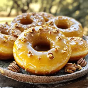 To make delicious maple glazed donuts, you need these simple ingredients: - 2 cups all-purpose flour - 3/4 cup granulated sugar - 1 tablespoon baking powder - 1/2 teaspoon salt - 1/4 teaspoon ground nutmeg - 1/2 teaspoon ground cinnamon - 2 large eggs - 1/2 cup whole milk - 1/4 cup unsalted butter, melted - 1 teaspoon vanilla extract - Vegetable oil, for frying - For the glaze: - 1 cup powdered sugar - 1/4 cup pure maple syrup - 1 tablespoon milk (add more as needed) Each ingredient plays a key role in creating that soft, fluffy texture. The combination of all-purpose flour and baking powder gives the donuts their lift. Sugar adds sweetness, while the spices bring warmth and flavor. Eggs bind everything together and enrich the dough. Whole milk and melted butter make the donuts moist. Vanilla extract adds a lovely aroma that pairs well with maple in the glaze. For the glaze, powdered sugar and maple syrup create a sweet, sticky finish. You can adjust the milk to get the right consistency. This glaze is what makes your donuts shine and taste irresistible. 1. First, I grab a large bowl. I add 2 cups of all-purpose flour, 3/4 cup of granulated sugar, 1 tablespoon of baking powder, 1/2 teaspoon of salt, 1/4 teaspoon of ground nutmeg, and 1/2 teaspoon of ground cinnamon. I whisk these dry ingredients well until they blend nicely. 2. Next, I take another bowl. I crack 2 large eggs and beat them lightly. Then, I add 1/2 cup of whole milk, 1/4 cup of melted unsalted butter, and 1 teaspoon of vanilla extract. I mix these wet ingredients until they are smooth and combined. 3. Slowly, I pour the wet mixture into the dry bowl. I gently stir with a wooden spoon until the dough comes together. I make sure not to overmix. A few lumps are just fine! 1. I cover the bowl with plastic wrap. Then, I place it in the fridge for about 30 minutes. This makes the dough easier to handle later. 2. After chilling, I sprinkle flour on a clean surface. I roll out the dough until it is about 1/2 inch thick. 3. Using a donut cutter, I cut out donut shapes. If I don’t have one, I use two round cookie cutters of different sizes to make the holes. 1. In a deep skillet, I heat vegetable oil to 350°F (175°C). This is the perfect temperature for frying. 2. I carefully slide a few donuts into the hot oil. I fry them for about 1-2 minutes on each side until they turn a nice golden brown. 3. After frying, I use a slotted spoon to lift the donuts out of the oil. I let any extra oil drip off, then I place them on a plate lined with paper towels to soak up the rest. 1. To make the glaze, I mix 1 cup of powdered sugar, 1/4 cup of pure maple syrup, and 1 tablespoon of milk in a medium bowl. I whisk until it is smooth. 2. If the glaze feels too thick, I add a bit more milk until it reaches the right consistency. 1. While the donuts are still warm, I dip each one into the maple glaze. I make sure they are well-coated in the sweet glaze. 2. Finally, I place the glazed donuts on a wire rack. This lets the extra glaze drip off and helps them set. Enjoy your homemade maple glazed donuts! - Maintaining oil temperature Heat the oil to 350°F (175°C). Use a thermometer for accuracy. If the oil is too cold, donuts will absorb too much oil. If it's too hot, they will burn on the outside while remaining raw inside. Fry in small batches to keep the temperature steady. - Avoiding overly dense donuts Be careful not to overmix the dough. Mix until just combined. Letting the dough chill for about 30 minutes will help. This makes it easier to handle and keeps the donuts light and fluffy. - Tips for the right consistency Mix powdered sugar and maple syrup in a bowl. Add milk gradually until you reach a smooth, pourable glaze. If it’s too thick, keep adding milk a little at a time until it is just right. - Adding flavor variations For extra flavor, try adding a pinch of salt or vanilla extract to the glaze. You can also mix in a little cinnamon or nutmeg for a holiday twist. - Arranging for visual appeal Stack the glazed donuts on a decorative plate. Arrange them in a way that shows off their shiny glaze. A simple pyramid shape looks great and is easy to grab. - Garnishing options Add a sprinkle of crushed nuts or a light dusting of cinnamon on top. This adds texture and looks beautiful. You can also drizzle extra glaze over the top for a touch of elegance. {{image_4}} You can easily change the flavor of your donuts. Adding spices can give them a fun twist. Try mixing in pumpkin spice for a warm, cozy flavor. This works well in the fall but is great year-round. You can also add nuts for crunch. Chopped pecans or walnuts add texture. If you love chocolate, add cocoa powder to the dough. You can even fold in chocolate chips for a sweet surprise. Maple glaze is fantastic, but you can try other glazes too. A chocolate glaze is a great choice. Just melt chocolate and mix in a bit of cream. This creates a rich, sweet coating. Another option is a vanilla glaze. Mix powdered sugar with vanilla and milk for a simple yet delightful taste. Both glazes can add new life to your donuts. If you want a healthier donut, I have some tips. You can use whole wheat flour instead of all-purpose flour. This change adds fiber and nutrients. You can also reduce the sugar. Try cutting the sugar in half; the glaze will still taste sweet. These simple swaps make your donuts a bit better for you without losing flavor. To keep your glazed donuts fresh, store them in an airtight container. This method helps lock in moisture. Place parchment paper between layers to avoid sticking. Avoid stacking them too high to prevent squishing. For unglazed donuts, you can store them in the same way. Just wait until they cool completely first. To freeze donuts, let them cool completely. Wrap each donut tightly in plastic wrap. Then, place them in a freezer bag. Make sure to remove excess air to prevent freezer burn. For thawing, remove them from the freezer and place them in the fridge overnight. If you're in a hurry, you can let them sit at room temperature for a few hours. Glazed donuts stay fresh for about 2-3 days at room temperature. If you store them in the fridge, they last up to a week. Watch for signs of spoilage, like a dry texture or an off smell. If you see mold or any change in color, it's best to toss them out. Enjoy your donuts while they're fresh for the best taste! To keep your donuts crisp, focus on frying and glazing. First, make sure the oil is hot enough. Cold oil leads to soggy donuts. Fry them for 1-2 minutes until golden brown. After frying, let excess oil drip off on paper towels. Glaze while still warm, but don’t soak them too long. This keeps your glaze firm and not overly wet. Yes, you can make these donuts ahead of time. Store unglazed donuts in an airtight container for up to two days. If you want them fresh, freeze them. Use a freezer bag, and they last for about a month. When ready to eat, thaw them and glaze just before serving. This keeps them tasty and fresh. To know if your oil is ready, use a thermometer. You want it at 350°F (175°C). If you don’t have one, drop a small piece of dough into the oil. If it sizzles and rises quickly, the oil is hot enough. Avoid frying in oil that is too cool or too hot. This ensures even cooking and perfect donuts. If you don’t have buttermilk, you can use whole milk with a twist. For each cup of buttermilk needed, add 1 tablespoon of vinegar or lemon juice to the milk. Let it sit for 5-10 minutes. This mimics the tangy taste of buttermilk. It also helps make the donuts tender. You can bake these donuts for a healthier option. Preheat your oven to 350°F (175°C). Place your shaped donuts on a baking sheet lined with parchment paper. Bake for 10-12 minutes until they rise and get a light golden color. While they won’t be as crispy, they will still be delicious! You learned how to make donuts from scratch. We discussed the key ingredients, step-by-step instructions, and helpful tips for success. Exploring flavors and glazes also added fun twists. Remember to store your donuts properly to keep them fresh. With the right techniques, you can enjoy soft, sweet, and delicious donuts. Happy cooking, and enjoy your tasty treats!