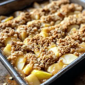 For these tasty apple crisp bars, you need a few simple ingredients. Here’s the list: - 2 cups rolled oats - 1 cup all-purpose flour - 1 cup packed brown sugar - 1/2 cup granulated sugar - 1 teaspoon ground cinnamon - 1/2 teaspoon salt - 1/2 cup unsalted butter, melted - 4 large apples, peeled, cored, and diced (about 4 cups) - 2 tablespoons fresh lemon juice - 1 tablespoon cornstarch - 1 teaspoon vanilla extract - Optional: 1/2 cup chopped walnuts or pecans These ingredients come together to create a sweet and crunchy treat. The rolled oats and flour form the base. Brown sugar adds depth, while granulated sugar gives sweetness. Cinnamon and salt bring out the apple flavor. Unsalted butter adds richness, and the apples give moisture and tartness. You can use any variety of apples. I love using Granny Smith for their tartness. You can add nuts for extra crunch, but it’s not a must. This recipe is flexible, and you can have fun with it! - Preheat your oven to 350°F (175°C). - Grease a 9x13-inch baking pan or use parchment paper. - In a large bowl, combine 2 cups of rolled oats, 1 cup of flour, 1 cup of brown sugar, 1/2 cup of granulated sugar, 1 teaspoon of cinnamon, and 1/2 teaspoon of salt. - Whisk these ingredients together until they blend well. - Pour in 1/2 cup of melted butter. - Use a fork or pastry cutter to mix until the texture looks like coarse crumbs. - Set aside about 1 cup of this mixture for the topping later. - Take 4 large apples, peel, core, and dice them. - Put the diced apples in a bowl and toss them with 2 tablespoons of lemon juice, 1 tablespoon of cornstarch, and 1 teaspoon of vanilla extract. - If you like, add 1/2 cup of chopped nuts for extra crunch. - Spread the remaining oat mixture evenly in the bottom of the prepared baking pan. - Press down firmly to form a solid base. - Pour the apple mixture on top, spreading it evenly. - Crumble the reserved oat mixture over the apples for a nice topping. - Bake in the preheated oven for 30-35 minutes. - Look for a golden-brown top and check that the apples are tender when pierced with a fork. To get that perfect crumb topping, focus on the texture. You want it to feel like coarse crumbs. When mixing, don't overwork it. Use a fork or pastry cutter to keep it light. This will help the topping bake up crunchy. You can add more spices for extra flavor. Try nutmeg or ginger for a warm twist. When it comes to serving, presentation matters. Slice the bars into neat squares. Place them on a colorful platter. A light dusting of powdered sugar adds charm. Drizzle some caramel sauce on top for extra sweetness. For a fun pairing, serve with a scoop of vanilla ice cream or a dollop of whipped cream. One common mistake is over-baking. Keep an eye on your bars. They should turn golden brown but not too dark. If they get too dry, they won't taste good. Another key step is prepping the apples right. Make sure to peel and core them well. Tossing them with lemon juice helps keep them fresh and adds flavor. {{image_4}} You can change up the flavor of your apple crisp bars easily. Adding spices like nutmeg or cloves gives a warm taste. A pinch of nutmeg adds depth, while cloves offer a unique flavor burst. You can also try different types of apples. Granny Smith apples are tart and firm, while Honeycrisp apples are sweet and juicy. Mixing apples can create a balance of flavors. If you need gluten-free options, use gluten-free oats and flour. Many brands offer great alternatives. You can also make these bars vegan. Replace the unsalted butter with coconut oil or vegan butter. For the egg-free version, just skip the eggs as this recipe does not require them. Get creative with toppings! You can add chocolate chips for a sweet twist. Sprinkle shredded coconut on top for a tropical flair. Chopped nuts like walnuts or pecans add crunch. If you want a little extra sweetness, drizzle caramel or chocolate sauce on top before serving. The options are endless! To keep your apple crisp bars fresh, store them properly. You can leave them at room temperature for a day if you plan to eat them quickly. If you want to keep them longer, place them in the fridge. Use an airtight container to prevent them from drying out. This will help keep the bars moist and tasty. To freeze apple crisp bars, wait until they cool completely. Then, slice them into bars. Wrap each bar in plastic wrap. Place the wrapped bars in a freezer-safe container or bag. This will protect them from freezer burn. When you want to eat them, take out the bars and thaw them in the fridge overnight. You can also thaw them on the counter for a few hours. Apple crisp bars last about 3 to 4 days in the fridge. If you freeze them, they can last up to 3 months. Be sure to label your containers with the date. This helps you keep track of how long they have been stored. Apple crisp bars are a sweet dessert made with baked apples and a crumbly topping. They have a soft, fruity filling with a crunchy oat layer on top. The flavors of cinnamon and brown sugar make them warm and comforting. These bars are easy to slice and serve, making them perfect for gatherings. Yes, you can use many fruits! Try peaches, berries, or pears for a twist. Each fruit brings its own flavor, making the bars unique. Mixing different fruits can also add texture and taste. For example, a mix of apples and blueberries works well together. Look for a golden brown top. The apples should be soft when you pierce them with a fork. If the top is too dark, it may be overbaked. Keep an eye on the edges; they should start to pull away from the pan. This shows they are ready to come out. Yes, you can prepare apple crisp bars ahead of time. Bake them and let them cool completely. Then, store them in the fridge for up to three days. You can also freeze them for longer storage. Just wrap them tightly before freezing. Let them thaw overnight in the fridge before serving. In this post, we explored how to make delicious apple crisp bars. We covered the ingredients, step-by-step instructions, and tips for perfecting your bars. Always remember to choose the right apples and avoid over-baking. Try different flavors and toppings to make this recipe your own. Store leftovers properly and get creative with how you serve them. With these guidelines, you can enjoy great apple crisp bars anytime. Happy baking!