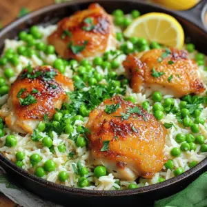 - 1 lb boneless, skinless chicken thighs - 1 cup long-grain white rice - 2 cups low-sodium chicken broth - 4 tablespoons unsalted butter - 4 cloves garlic - 1 teaspoon dried thyme - 1 teaspoon paprika - Salt and freshly cracked black pepper - 1 cup frozen peas - Fresh parsley - Zest and juice of 1 lemon - Heavy-bottomed skillet - Wooden spoon - Measuring cups and spoons - Knife and cutting board Gather these ingredients before you start cooking. The chicken thighs give a rich flavor. The rice absorbs all the garlic butter goodness. I love using low-sodium chicken broth. It keeps the dish tasty but not too salty. Make sure to have fresh garlic. It adds a punch of flavor. The dried thyme and paprika give warmth and depth. Always taste and season with salt and pepper to your liking. For a pop of color and nutrition, I add frozen peas. They cook quickly and brighten the dish. Fresh parsley adds freshness and a nice finish. The lemon zest and juice bring a bright note that ties it all together. Having the right tools makes cooking easier. A heavy-bottomed skillet ensures even cooking. A wooden spoon helps mix without scratching the pan. Measuring cups and spoons help keep everything precise. A knife and cutting board are key for prepping ingredients. With these ingredients and tools, you are ready to create a delicious meal! - Start by melting 2 tablespoons of unsalted butter in a large skillet over medium heat. - Once the butter is bubbling, add 1 pound of diced chicken thighs. - Generously season the chicken with salt, black pepper, dried thyme, and paprika. - Cook for 5-7 minutes, stirring often, until the chicken is nicely browned and cooked through. - Remove the chicken from the skillet and set it aside on a plate. - In the same skillet, lower the heat a bit and add the remaining 2 tablespoons of butter. - Add 4 minced garlic cloves and sauté for about 1 minute. Stir constantly until the garlic is fragrant and golden. - Be careful not to let it burn, as that can make the dish bitter. - Next, add 1 cup of rinsed long-grain white rice to the skillet. Stir to coat each grain in the garlic butter. - Toast the rice for 1-2 minutes, stirring often to enhance its flavor. - Carefully pour in 2 cups of warm low-sodium chicken broth. - Use a wooden spoon to scrape up any tasty brown bits from the bottom of the skillet. - Increase the heat until the mixture simmers gently. - Return the sautéed chicken to the skillet, spreading it evenly over the rice. - Cover the skillet with a lid and let it cook for about 15 minutes. This allows the rice to absorb the broth and become tender. - After 15 minutes, stir in 1 cup of frozen peas, along with the zest and juice of 1 lemon. - Cook for an additional 3 minutes, stirring gently until the peas are heated through and bright green. To ensure your chicken is cooked through, always use a meat thermometer. Aim for an internal temperature of 165°F. This keeps your chicken juicy and safe. For flavor, season with salt and pepper before cooking. Adding dried thyme and paprika boosts the taste even more. To maintain perfect rice texture, rinse it well before cooking. This removes excess starch and helps prevent mushiness. When toasting rice, stir it often to avoid sticking. Keep an eye on it and let it toast for one to two minutes. For presentation, serve the garlic butter chicken and rice right from the skillet. This looks warm and inviting. Top with fresh parsley for a pop of color. Add lemon wedges on the side for a zesty touch. This small detail makes your dish shine. {{image_4}} You can add many vegetables to this dish. Consider using bell peppers, spinach, or carrots. These add color and nutrition. If you want a vegetarian option, swap the chicken for chickpeas or tofu. Cook them the same way you would the chicken. This way, you keep the same tasty garlic butter flavor. Boost the taste with more spices or sauces. Try adding garlic powder, onion powder, or even a dash of hot sauce for heat. If you want extra protein, add cooked shrimp or beans. Both options blend well with the chicken and rice. This dish is great served over various bases. Try using quinoa or cauliflower rice for a healthy twist. Both options give you extra nutrients. You can also serve a fresh side salad. A simple mix of greens and a light dressing pairs well and adds crunch. To keep your Minute Garlic Butter Chicken and Rice Skillet fresh, store it properly. - Refrigeration tips: Place leftovers in an airtight container. They last up to three days in the fridge. - Freezing tips: For longer storage, freeze the dish. Use a freezer-safe container. It can last up to three months in the freezer. Reheating is key to enjoying your leftovers. - Best practices for reheating in a skillet: Heat a skillet over low heat. Add a splash of broth or water to keep it moist. Stir often until heated through. - Microwave instructions: Place the chicken and rice in a microwave-safe dish. Cover it with a lid or plastic wrap. Heat in short bursts, stirring in between, until hot. Knowing how long your dish lasts is important. - Shelf life in the fridge: The dish stays fresh for about three days. - Shelf life in the freezer: In the freezer, it can last about three months. Yes, you can use chicken breasts. They will cook faster than thighs. Cut them into small pieces to ensure even cooking. Keep an eye on them to avoid dryness. To make it dairy-free, swap the butter for olive oil or vegan butter. This change keeps the dish flavorful while removing dairy. You won’t lose the great taste. You can use vegetable broth or water if you prefer. Just remember, broth adds flavor, so adjust the seasonings if using water. You want your dish to remain tasty. Absolutely! You can add more garlic for a bolder taste. Just sauté it carefully to avoid burning. Burnt garlic can taste bitter and ruin the dish. Rice takes about 15 minutes to cook in the skillet. Keep the lid on during this time. This helps the rice absorb the broth and become tender. This article covered how to make a delicious chicken thigh and rice dish. We explored the key ingredients like garlic and paprika, which boost flavor. I shared step-by-step instructions for preparing the chicken and cooking the rice perfectly. Using the tips provided will help you avoid common mistakes. You can also try different veggies or bases for a fun twist. Enjoy your cooking and feel free to experiment. With a little practice, you’ll make meals everyone loves.