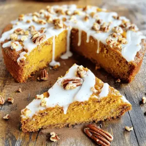 To make a delicious pumpkin pecan coffee cake, gather these simple ingredients: - 1 cup pumpkin puree (canned or homemade) - 1/2 cup unsalted butter, softened to room temperature - 1 cup packed brown sugar - 1/2 cup granulated sugar - 2 large eggs, at room temperature - 1 teaspoon pure vanilla extract - 1 1/2 cups all-purpose flour - 1 teaspoon baking powder - 1 teaspoon baking soda - 1 teaspoon ground cinnamon - 1/2 teaspoon ground nutmeg - 1/2 teaspoon salt - 1 cup chopped pecans, plus extra for topping - 1/2 cup powdered sugar (for glaze) - 2 tablespoons milk (for glaze) These ingredients work together to create a moist, flavorful cake. The pumpkin puree gives it a lovely texture and richness. The butter and sugars add sweetness and moisture. Eggs help bind everything together, while flour and baking agents make it rise. The spices create warmth and depth, making each bite feel cozy. Pecans add a nice crunch and nutty flavor. Lastly, the glaze, made from powdered sugar and milk, brings a sweet finish to each slice. Enjoy gathering these ingredients, and prepare for a delightful baking experience! 1. Preheat your oven: Set your oven to 350°F (175°C). Prepare a 9-inch round cake pan by greasing and flouring it. You can also line it with parchment paper for easy removal. 2. Cream the butter and sugars: In a large bowl, mix the softened butter, brown sugar, and granulated sugar. Use an electric mixer on medium speed. Beat until the mix is light and fluffy, about 2-3 minutes. 3. Incorporate pumpkin and eggs: Add the pumpkin puree to the creamed mix. Stir well to combine. Then, add the eggs one at a time. Make sure each egg blends in fully before adding the next. Pour in the vanilla extract and mix until smooth. 1. Combine dry ingredients: In a separate bowl, whisk together the flour, baking powder, baking soda, cinnamon, nutmeg, and salt. Make sure they are mixed evenly. 2. Mix wet and dry mixtures: Gradually add the dry mix to the wet mix. Stir gently with a spatula or wooden spoon. Be careful not to over-mix; this keeps the cake tender. 3. Fold in pecans: Gently fold in the chopped pecans. Reserve a small handful for the topping. 1. Pour batter and sprinkle topping: Pour the batter into the prepared cake pan. Use a spatula to smooth the top. Sprinkle the reserved pecans over the batter for added crunch. 2. Bake and check for doneness: Place the cake in the oven and bake for about 30-35 minutes. To check if it's done, insert a toothpick into the center. It should come out clean or with a few crumbs. 3. Cool and prepare glaze: Once the cake is baked, cool it in the pan for 10 minutes. Then, carefully move it to a wire rack to cool completely. For the glaze, whisk together the powdered sugar and milk in a small bowl until smooth. Drizzle the glaze over the cooled cake just before serving. To achieve the perfect cake texture, you need to mix well but not over-mix. Mix until the wet and dry ingredients just come together. This keeps the cake tender and fluffy. Room temperature ingredients are key. Use room temperature butter, eggs, and pumpkin puree. They blend better, which helps create a smooth batter. If your butter is too cold, it won’t cream well with the sugars. For a nice glaze, drizzle it evenly over the cooled cake. Use a spoon or small pitcher for better control. Start from the center and let it flow down the sides. You can also use a simple lemon glaze or chocolate drizzle instead of the milk glaze. Both add great flavor and look stunning on the cake. Slice the cake into elegant wedges for serving. Use decorative plates to enhance the look. You can garnish with a sprinkle of cinnamon or extra chopped pecans for style. Pair your coffee cake with a steaming cup of coffee or tea. The warm drink balances the sweet flavors of the cake. It makes for a delightful afternoon treat! {{image_4}} Vegan pumpkin pecan coffee cake You can easily make this cake vegan by swapping out the eggs and butter. Use 1/4 cup of unsweetened applesauce for each egg. For the butter, try using coconut oil or a vegan butter substitute. This keeps the cake moist and adds a hint of flavor. Gluten-free version options To make a gluten-free cake, replace all-purpose flour with a gluten-free flour blend. Look for a blend that has xanthan gum, as this helps with texture. You may also adjust the baking powder to ensure it rises well. Adding chocolate chips or other nuts Want to add a twist? Toss in some chocolate chips or different nuts. Walnuts or pecans add a nice crunch. Chocolate chips create a sweet surprise in every bite. Experiment to find your favorite mix! Spice variations for unique flavors You can also play with spices. Try adding ginger or allspice for a warm flavor boost. A pinch of cloves can create a cozy aroma. Small adjustments make a big impact! Serving warm vs. chilled Serve this cake warm for a fresh-out-of-the-oven treat. The flavors meld beautifully when warm. If you prefer, let it chill and enjoy it later. Both ways are delightful! Using as a dessert or breakfast option This coffee cake is perfect for any time of day. Serve it as a sweet breakfast with coffee or as a dessert after dinner. It satisfies any craving, making it a versatile choice for all occasions. To keep your pumpkin pecan coffee cake fresh, store it in an airtight container. This will help keep moisture in and prevent it from drying out. You can also wrap the cake in plastic wrap before placing it in a container. This extra layer adds more protection. I recommend using a glass or plastic container with a tight lid. It’s easy to see the cake inside, and glass helps keep the flavors intact. If you don't have a container, a cake dome works well, too. If you want to freeze the cake, wrap it tightly in plastic wrap. Then place it in a freezer-safe bag or container. This helps prevent freezer burn. The cake will stay fresh for up to three months in the freezer. To reheat, remove it from the freezer and let it thaw in the fridge overnight. You can warm individual slices in the microwave for about 15 seconds. This brings back its soft texture and great flavor. A frozen cake lasts longer than a refrigerated one, which is usually good for about a week. To tell if your cake has gone bad, look for a few signs. If you see mold or an off smell, it's best to throw it away. A dry or hard texture is also a sign that the cake is no longer fresh. If the cake has been stored properly, you can safely enjoy it for several days after baking. Just make sure to check for these spoilage signs before eating. Always remember, when in doubt, throw it out! I often recommend using canned pumpkin puree for this recipe. It is smooth, sweet, and easy to find. Fresh pumpkin can work too, but it may need more prep time. You must cook and puree the pumpkin. Canned pumpkin saves time and gives a consistent flavor. Always check the label to ensure it is pure pumpkin, not pumpkin pie filling. Yes, you can use different nuts based on your taste. Walnuts add a rich flavor and crunch. Almonds give a milder, sweet note. Pecans are my favorite for this cake, as they blend well with pumpkin. Feel free to mix and match nuts for a unique twist! You can prepare the batter a day early. Just store it in the fridge before baking. When ready, pour it into the pan and bake. The cake also keeps well. You can bake it a day early, cool it, and wrap it. This makes it easy to serve when you have guests. I love pairing this cake with coffee. A nice cup of black coffee complements the cake's sweetness. For tea lovers, a warm chai or spiced tea works great too. The spices in the tea enhance the flavors in the cake. You can’t go wrong with either option! Yes, there are great egg substitutes! For a vegan option, use flaxseed meal. Mix 1 tablespoon of flaxseed with 3 tablespoons of water. Let it sit until it thickens. Applesauce is another option. Use 1/4 cup of unsweetened applesauce for each egg. Both choices keep the cake moist and delicious. This article covered how to make a delicious pumpkin pecan coffee cake. You learned about the key ingredients like pumpkin puree, spices, and pecans. I guided you through easy steps for preparation, mixing, and baking. Plus, tips for perfect texture and glazing. We explored variations, including vegan options and flavor enhancements. You now know how to store this cake and identify spoilage signs. Enjoy making your coffee cake, and feel free to experiment. Your kitchen awaits a delightful treat!