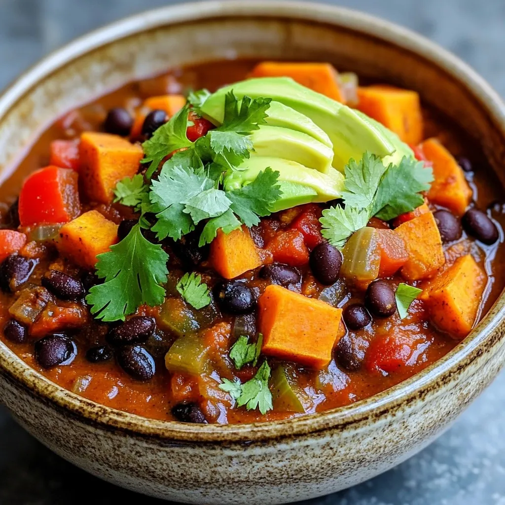 Slow Cooker Sweet Potato Black Bean Chili Recipe