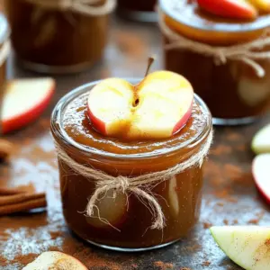 - 6 large apples (preferably Fuji or Honeycrisp), peeled, cored, and chopped - 1 cup packed brown sugar - 1/2 cup granulated sugar - 2 teaspoons ground cinnamon - 1/2 teaspoon ground nutmeg - 1/4 teaspoon ground allspice - 2 tablespoons freshly squeezed lemon juice - 1/4 teaspoon sea salt - 1/2 cup water or apple cider - Additional spices (ginger, cloves) - Sweeteners (maple syrup, honey) - Flavor enhancers (vanilla extract) To make slow cooker cinnamon apple butter, start with fresh, high-quality apples. I love using Fuji or Honeycrisp because they’re sweet and juicy. You will need six large apples, peeled, cored, and chopped into small pieces. Next, the sugars add depth and sweetness. Use one cup of packed brown sugar and half a cup of granulated sugar. Ground spices bring warmth and flavor. You will need two teaspoons of ground cinnamon, half a teaspoon of ground nutmeg, and a quarter teaspoon of ground allspice. Lemon juice adds a bright touch. You need two tablespoons of freshly squeezed lemon juice. A quarter teaspoon of sea salt balances the sweet flavors. Finally, you can use either half a cup of water or apple cider to create a smooth texture. You can also add optional ingredients to enhance your apple butter. Try spices like ginger or cloves for a unique twist. Sweeteners like maple syrup or honey can add more flavor. A splash of vanilla extract can elevate the taste. Gather these ingredients, and you’ll be ready to create a delicious apple butter that is sure to impress! First, peel and core the apples. I like to use Fuji or Honeycrisp for their sweetness. Chop the apples into small pieces. This helps them cook evenly. After chopping, place them directly into your slow cooker. Make sure to spread them out evenly at the bottom. This ensures all the apples cook well and absorb the spices. In a medium bowl, combine the brown sugar and granulated sugar. Add the ground cinnamon, nutmeg, allspice, lemon juice, and sea salt. Whisk these ingredients together well. This step is key to avoid lumps in your apple butter. Once mixed, pour this sweet spice blend over the chopped apples in the slow cooker. Cover your slow cooker and set it to cook. You can cook on low for about 8 hours or on high for about 4 hours. If you can, stir the mixture every now and then. This helps the flavors blend together evenly. It also prevents the apples from sticking to the bottom. After cooking, check the apples. They should be soft. Use an immersion blender to puree the mixture right in the slow cooker. If you like some chunks, blend lightly or skip this step. This gives you control over how smooth or chunky your apple butter will be. To thicken the apple butter, leave the lid off. Continue cooking on low for 1 to 2 hours. Stir occasionally to keep it from sticking to the pot. This step really helps to enhance the flavors and get the right thickness. Once your apple butter has thickened, let it cool completely. Transfer it into clean, sterilized jars for storage. You can keep it in the fridge for up to 3 weeks. If you want it to last longer, can it using proper techniques. This way, you can enjoy your homemade apple butter any time! The best apples for apple butter are Fuji and Honeycrisp. These types are sweet and juicy. Fuji apples are crisp with a sweet flavor. Honeycrisp apples have a balance of sweetness and tartness. Using these apples gives your butter a rich taste. If you pick other apples, choose ones that are sweet. Tart apples can make your butter too tangy. Using a slow cooker for apple butter is a smart choice. It allows for even cooking and great flavor. The slow cooker does all the work while you relax. You can set it and forget it for hours. This method makes it easy to create a rich, thick butter without much fuss. You can spend your time doing other things while it cooks. One common mistake is cooking the apples too long. Overcooking can lead to a burnt taste. Check the apples after the cooking time ends. If they are soft, you can blend them. Another mistake is not using the right amount of sugar. Too little sugar can make your butter taste bland. Follow the recipe for the best results. {{image_4}} You can make your apple butter even better by adding more flavors. Try mixing in spices like ginger or cloves. These spices give a warm and cozy taste. You can also add fruits such as pears or cranberries. Pears add a sweet and juicy touch, while cranberries offer a tart contrast. Experiment with these to find your favorite mix! Sweeteners can change the taste of your apple butter. You can use honey or maple syrup instead of sugar. Honey gives a floral note, while maple syrup adds a rich flavor. The type of apple you choose also affects the sweetness. For example, sweeter apples like Fuji or Honeycrisp may need less sugar. Adjust your sweetener based on the apples you use. You can change the recipe to fit the seasons. In the fall, try adding pumpkin spice. This gives a lovely autumn flavor. During the holidays, consider mixing in nutmeg and cloves for a festive taste. These variations help keep your apple butter fresh and exciting all year long! To keep your apple butter fresh, you must use proper jarring techniques. First, sterilize your jars. You can do this by boiling them in water for 10 minutes. This step kills any germs. After boiling, let the jars air dry on a clean towel. Next, fill the jars with apple butter while it is still hot. Leave about half an inch of space at the top. This space helps form a seal. For longer shelf life, consider vacuum sealing the jars. This process removes air and keeps the flavors fresh. How long does apple butter last in the fridge? When kept in the fridge, your apple butter can last for about three weeks. To store it after opening, keep it in a tightly sealed jar. Make sure the lid is on snugly. This step prevents air from spoiling the apple butter. Always use a clean spoon when scooping out the apple butter. This practice helps avoid germs getting into the jar. When canning at home, safety is crucial. Always use clean and sterilized jars. You can use a canning pot or a large pot with a lid. Fill the jars with hot apple butter, leaving space at the top. Seal each jar with a lid and screw band. Process the jars in boiling water for 10 to 15 minutes. This step ensures a good seal. After canning, let the jars cool on a clean towel. Listen for the "pop" sound, which means they sealed properly. Store your canned apple butter in a cool, dark place for up to a year. Making Slow Cooker Cinnamon Apple Butter takes about 10 hours in total. The prep time is only 15 minutes. You can cook it on low for 8 hours or on high for about 4 hours. This slow cooking method helps bring out the best flavors in the apples. Yes, you can use frozen apples. However, the texture might change. Frozen apples may be softer and watery. This can alter the final texture of your apple butter. If using frozen apples, you might want to reduce the water or cider you add. Apple butter is quite versatile! You can spread it on toast, pancakes, or waffles. It also pairs well with cheese platters. Try it with cream cheese or sharp cheddar for a tasty contrast. For a fun twist, use it as a filling in pastries. Absolutely! You can use sweeteners like stevia or erythritol. Adjust the amount based on your taste. Keep in mind that sugar helps with thickening, so you might need to cook longer if you're using sugar alternatives. You’ll know your apple butter is ready when it thickens. The mixture should look rich and spreadable. If it's too runny, continue cooking without the lid for 1 to 2 more hours. Stir occasionally to prevent sticking. A good test is to spoon some out; it should hold its shape. Making Slow Cooker Cinnamon Apple Butter is fun and easy. You learned about the best apples, spices, and sweeteners to use. I shared step-by-step instructions for preparing, cooking, and storing it. We discussed common mistakes to avoid and creative variations. Don’t hesitate to try different flavors or share your version with friends. This homemade apple butter can add joy to meals. Enjoy your cooking adventure!