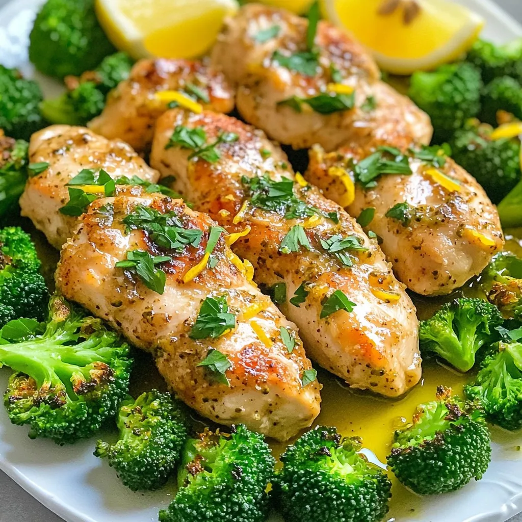 Sheet-Pan Lemon Garlic Chicken & Broccoli Delight