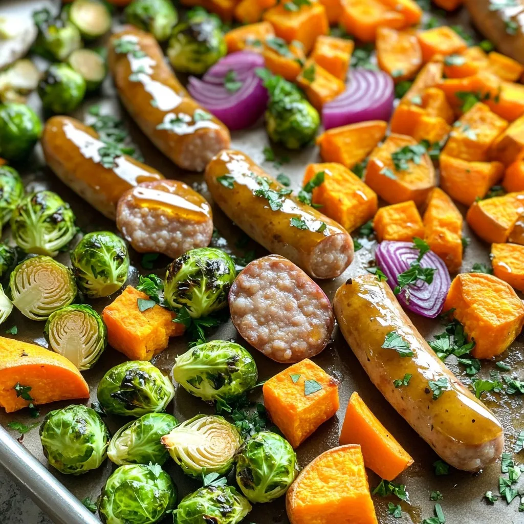 Sheet-Pan Maple Glazed Sausage & Fall Veggies Delight