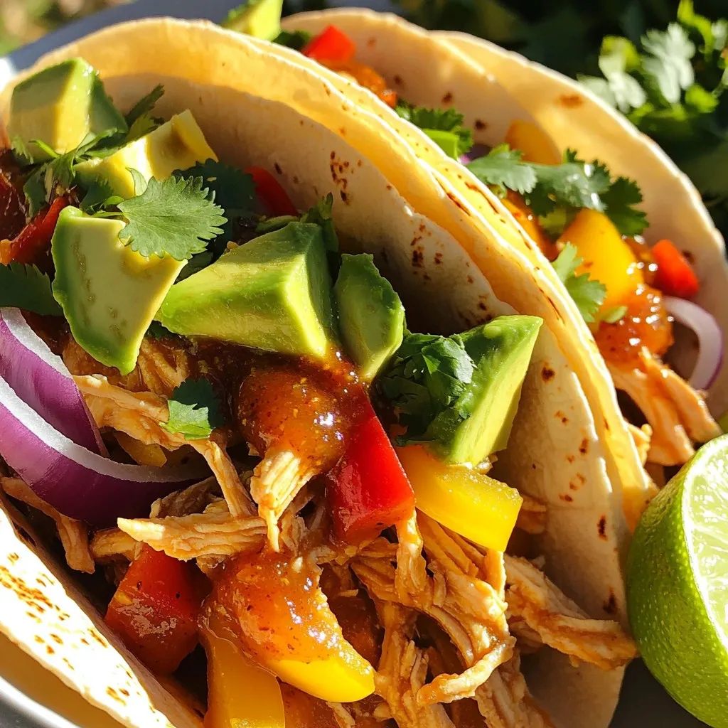 Slow Cooker Sweet Chili Chicken Tacos Flavor Burst