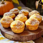 - 1 cup pumpkin puree: canned or freshly made - 1/2 cup granulated sugar - 1/4 cup packed brown sugar - 1/2 cup vegetable oil (or melted coconut oil for a twist) - 2 large eggs - 1 teaspoon pure vanilla extract - 1 1/2 cups all-purpose flour - 1 teaspoon baking powder - 1/2 teaspoon baking soda - 1 teaspoon ground cinnamon - 1/2 teaspoon ground nutmeg - 1/4 teaspoon ground ginger - 1/4 teaspoon salt - 1/4 cup unsalted butter, melted (for coating) - 1/2 cup granulated sugar (for cinnamon sugar coating) - 2 teaspoons ground cinnamon (for cinnamon sugar coating) These ingredients come together to create a warm and cozy treat. Pumpkin puree gives these muffins their rich flavor and moist texture. I love using either canned or fresh pumpkin. Both work great! The sugars add sweetness and depth. Granulated sugar gives a nice base, while brown sugar adds a hint of caramel. Using vegetable oil keeps the muffins soft. You can even use melted coconut oil if you want a different flavor. Eggs bind all the ingredients. They also add moisture and richness. Pure vanilla extract rounds out the flavors perfectly. All-purpose flour gives structure. Baking powder and baking soda help the muffins rise, making them fluffy. The spices—cinnamon, nutmeg, and ginger—add warmth and comfort. A pinch of salt balances the sweetness, making every bite delicious. Finally, the melted butter and cinnamon sugar coating gives these muffins a sweet, crunchy finish. It’s an easy way to elevate the muffins and make them irresistible! 1. Preheat your oven to 375°F (190°C). Grease a standard muffin tin or use paper liners. This helps muffins come out easily. 2. In a large bowl, mix together the pumpkin puree, granulated sugar, brown sugar, and vegetable oil. Whisk until smooth. 3. Crack the two eggs into the bowl and add the vanilla extract. Stir until everything is well mixed. 4. In another bowl, whisk together the flour, baking powder, baking soda, cinnamon, nutmeg, ginger, and salt until blended. 1. Slowly add the dry mixture to the wet ingredients. Use a spatula or wooden spoon to fold gently. 2. Mix just until combined. Avoid overmixing to keep the muffins light. 3. Use a scoop or spoon to fill each muffin cup about two-thirds full. This allows room for the muffins to rise. 1. Bake the muffins for 18-20 minutes. Use a toothpick to check if they are done. If it comes out clean, they’re ready! 2. While they bake, mix the 1/2 cup of sugar and 2 teaspoons of cinnamon in a small bowl. 3. Once baked, let the muffins cool in the pan for about 5 minutes. This helps them set and makes removal easier. 4. Dip the tops of the warm muffins in melted butter. Let any extra butter drip off, then roll them in the cinnamon sugar mixture until fully coated. 5. Place the coated muffins on a wire rack to cool completely. This helps the sugary crust set and stay crunchy. To make your muffins light and fluffy, focus on the mixing. Mix the wet and dry ingredients just until they blend. If you stir too much, your muffins will turn dense. I always use a gentle folding method with a spatula. This keeps air in the batter, which is key for that perfect rise. Want to jazz up your muffins? You can add chocolate chips or nuts to the batter. Chocolate adds richness, while nuts bring crunch. For spice, you can adjust the cinnamon and nutmeg to your liking. If you love a spicy kick, increase the ginger a bit. Just remember, a little extra spice can go a long way. How do you know when your muffins are done? A toothpick inserted should come out clean. Keep an eye on the color, too; they should be golden brown. If you have a different oven, baking times may vary. A fan oven might cook faster, while an older oven might need more time. Always check a few minutes early to avoid overbaking. {{image_4}} You can switch up the flavors of your muffin recipe. One fun option is chocolate pumpkin donut muffins. Just add 1 cup of chocolate chips to the batter. The chocolate and pumpkin blend well. They create a rich, sweet taste that everyone will love. Another great option is maple glazed pumpkin muffins. For this, mix 1/4 cup of maple syrup into the wet ingredients. After baking, drizzle a maple glaze over the muffins. This adds a warm, sweet finish that brings joy to each bite. If you need gluten-free options, use a gluten-free flour blend. This blend works well in most recipes. Just make sure to follow the package instructions. For vegan substitutes, swap the eggs with flax eggs. To make a flax egg, mix 1 tablespoon of ground flaxseed with 2.5 tablespoons of water. Let it sit for a few minutes to thicken. You can also use almond milk or coconut milk instead of dairy. These swaps keep the muffins moist and tasty. You can add cranberries or walnuts to your muffins for a seasonal twist. Dried cranberries add a tart flavor and pop of color. Walnuts give a nice crunch and nutty taste. Just fold in 1/2 cup of either ingredient into the batter before baking. For festive toppings, consider adding a sprinkle of chopped pecans or a drizzle of caramel sauce. You can even use a cream cheese frosting for a special touch that makes these muffins stand out. To keep your cinnamon sugar pumpkin donut muffins fresh, use airtight containers. This prevents moisture loss and keeps them soft. You can also wrap each muffin in plastic wrap for extra protection. If you want to save them for later, consider freezing them. Place muffins in a freezer-safe bag, removing as much air as possible before sealing. This helps maintain flavor and texture. At room temperature, these muffins last about three days. Store them in a cool, dry place away from sunlight. For longer storage, refrigeration is an option, but it may change the texture slightly. If you freeze them, they can last up to three months. Just ensure to thaw them at room temperature before enjoying. Can I use fresh pumpkin instead of canned? Yes, you can use fresh pumpkin. Just cook and puree it first. This can add a fresh taste to your muffins. Fresh pumpkin also offers great nutrition. How do I make these muffins gluten-free? To make gluten-free muffins, substitute all-purpose flour with a gluten-free blend. Look for a blend that has xanthan gum. This helps mimic the texture of regular flour. What can I substitute for vegetable oil? If you need an oil substitute, use melted coconut oil. It gives a nice flavor. You can also use applesauce for less fat. This makes the muffins moist and sweet. Can I freeze these muffins? How long do they last? Yes, you can freeze these muffins. Place them in an airtight container or a freezer bag. They will last for about three months in the freezer. When ready to eat, just thaw and enjoy! You've learned how to make delicious cinnamon sugar pumpkin donut muffins. We covered the key ingredients, step-by-step instructions, and helpful tips for perfecting your muffins. Don't forget to explore flavor variations and proper storage methods. With these insights, you can bake wonderful treats for any occasion. Enjoy the process and share your tasty results with others. Happy baking!