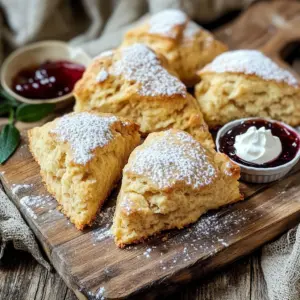 To make bakery-style brown sugar cinnamon scones, gather the following ingredients: - 2 cups all-purpose flour - 1/2 cup packed brown sugar - 1 tablespoon baking powder - 1 teaspoon ground cinnamon - 1/2 teaspoon salt - 1/2 cup unsalted butter, chilled and diced into small cubes - 3/4 cup heavy cream (plus a little extra for brushing) - 1 teaspoon pure vanilla extract - 1 large egg, at room temperature - 1 tablespoon coarse sugar for topping (optional) When measuring flour, spoon it into the cup and level off. This will prevent scones from being too dense. If you don't have brown sugar, you can use white sugar with a bit of molasses. For a dairy-free option, substitute the heavy cream with coconut cream. Use a vegan butter alternative if you want dairy-free scones. Using high-quality ingredients makes a big difference. Fresh flour helps the scones rise well. Good brown sugar adds moisture and flavor. I prefer unsalted butter because it allows you to control the salt in your recipe. Always choose pure vanilla extract—it gives the best flavor. These choices help ensure your scones taste just like the ones from a bakery. First, set your oven to 400°F (200°C). This high heat helps the scones rise. Grab a baking sheet and line it with parchment paper. This step keeps the scones from sticking. In a large bowl, whisk together the dry ingredients. Combine 2 cups of all-purpose flour, ½ cup of packed brown sugar, 1 tablespoon of baking powder, 1 teaspoon of ground cinnamon, and ½ teaspoon of salt. Make sure they mix well. This mixture adds flavor and helps the scones rise. Next, add ½ cup of chilled unsalted butter, diced into small cubes. Use your fingertips or a pastry cutter to blend the butter into the flour mix. You want it to look like coarse crumbs. Leave some pea-sized bits of butter. These bits create a flaky texture. In a separate bowl, mix the wet ingredients. Combine ¾ cup of heavy cream, 1 teaspoon of pure vanilla extract, and 1 large egg. Whisk until smooth. This mix adds moisture and flavor to your scones. Now, pour the wet mix into the dry ingredients. Use a wooden spoon or spatula to gently fold them together. Be careful not to overmix. The dough should still be a bit sticky. This stickiness helps keep the scones tender. Turn the dough onto a floured surface. Gently pat it into a round disc, about 1 inch thick. Use a sharp knife to cut the circle into 8 wedges. Place the wedges on your baking sheet, leaving space between them. Brush the tops with extra heavy cream for a golden finish. If you like, sprinkle coarse sugar on top. Bake for 15-18 minutes until golden brown. A toothpick should come out clean when done. Let them cool slightly on a wire rack. Enjoy your fresh scones! To get the best scone texture, you want them light and flaky. Start with cold butter. When you cut it into the flour, aim for pea-sized pieces. This step helps create those perfect layers. Don’t overmix the dough; it should be slightly sticky when you shape it. Remember, a gentle touch keeps the scones tender. One common mistake is overworking the dough. This can lead to tough scones. Another is not using enough flour when shaping. Your dough should not stick too much to your hands. Also, don’t forget to preheat your oven! This ensures a nice rise and golden color. Lastly, skip the extra sugar on top at your own risk—it adds a lovely crunch. Having the right tools makes scone-making easier. A good mixing bowl is key for combining ingredients. Use a pastry cutter or your fingers to work in the butter. A sharp knife helps cut the scones into even wedges. A baking sheet lined with parchment paper prevents sticking. Don’t forget a wire rack for cooling; it keeps them crisp! {{image_4}} You can mix this recipe up in fun ways. Try adding chocolate chips for a sweet twist. About 1 cup works well. You can also use fruit, like blueberries or cranberries. About 1 cup of fresh or dried fruit fits perfectly. These choices give the scones a new taste. You can even blend flavors. Imagine chocolate and orange zest together. That creates a delightful treat! For a gluten-free option, swap all-purpose flour for a gluten-free blend. Many brands work well, but look for ones that include xanthan gum. This helps bind the ingredients. Use the same amount, about 2 cups. Check that your baking powder is gluten-free too. This way, everyone can enjoy your scones! If you want dairy-free scones, replace the butter with coconut oil or vegan butter. Both options keep the scones moist and tasty. Use the same amount, 1/2 cup. For the heavy cream, try almond milk or coconut cream. Use 3/4 cup, plus a touch of extra for brushing. These swaps keep the flavor and texture just right. Enjoy your scones with no dairy worries! To keep your scones fresh, place them in an airtight container. This keeps moisture in and air out. You can store them at room temperature for up to two days. If you want them to last longer, consider refrigerating them. Just make sure they are in a sealed bag or container. This method can keep them fresh for about a week. When you're ready to enjoy your scones again, reheating is simple. Preheat your oven to 350°F (175°C). Place the scones on a baking sheet. Heat them for about 5 to 10 minutes. This will warm them up and restore some of their original texture. You can also microwave them for about 15 seconds, but they may not be as crispy. Freezing scones is a great way to save them for later. First, let them cool completely. Then, wrap each scone tightly in plastic wrap. Place the wrapped scones in a freezer-safe bag. They can last up to three months in the freezer. When you want to eat one, just thaw it overnight in the fridge. Reheat as described above for a fresh taste. You can use whole milk or half-and-half. They work well but may yield less richness. For a thicker texture, try using coconut cream or a mix of milk and butter. Each option brings a unique flavor to the scone. Scones are done when they turn golden brown. Insert a toothpick in the center; it should come out clean. If they look pale, give them a few more minutes. Watch them closely to avoid overbaking. Yes, you can make the dough and chill it for up to 24 hours. Wrap it tightly in plastic wrap. When ready, just shape and bake. This can enhance the flavor and texture of the scones. Serve scones warm on a rustic wooden board. Add a dusting of powdered sugar on top. Pair them with whipped cream or fruit preserves for extra flavor. Enjoy them alongside your favorite tea or coffee. Freshly baked scones last about 2 days at room temperature. For longer storage, place them in an airtight container in the fridge for up to a week. You can also freeze them for up to three months. You learned how to bake great scones in this post. We covered key ingredients, step-by-step instructions, and tips for success. Quality matters, so choose your ingredients wisely. Remember to avoid common mistakes and use the right tools. You can also try fun flavor variations and modifications. Proper storage keeps your scones fresh for later. With these tips, you’ll make scones that everyone loves. Happy baking!