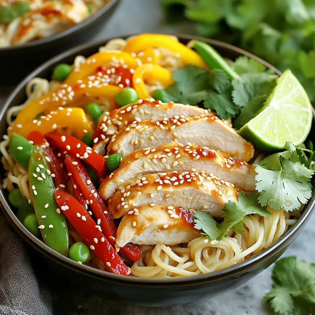 Sweet Chili Chicken Noodle Bowls Flavorful Meal Idea