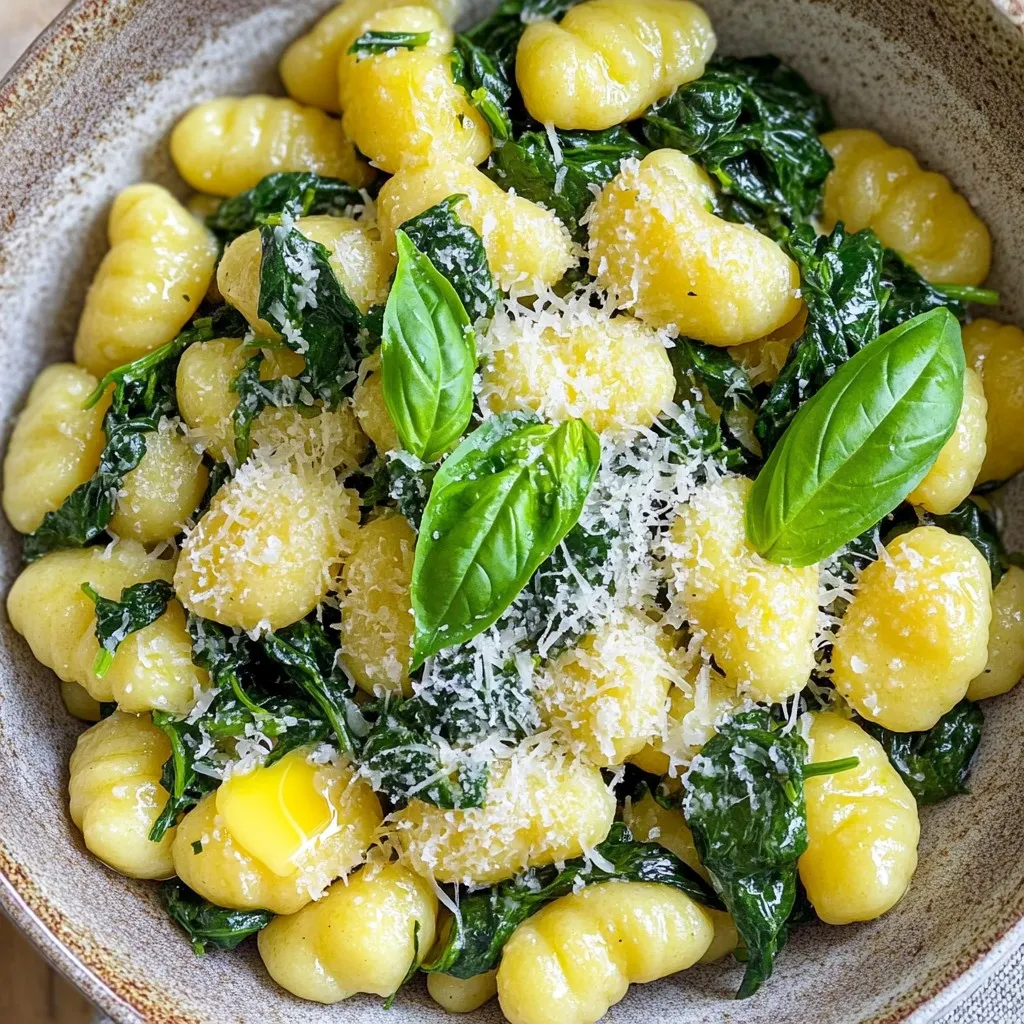 Garlic Butter Gnocchi with Spinach Easy Dinner Delight