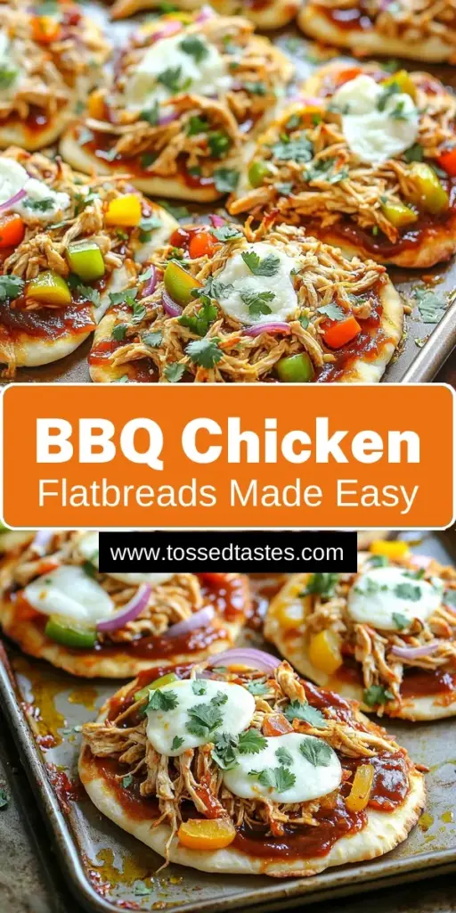 Get ready for a delicious and easy dinner with these Sheet-Pan BBQ Chicken Flatbreads! Perfect for busy weeknights, these flatbreads are topped with shredded chicken, zesty BBQ sauce, fresh veggies, and gooey mozzarella. With just a few simple steps, you can create a mouthwatering meal in 30 minutes. Click through to explore the full recipe and treat your taste buds to this flavorful delight!