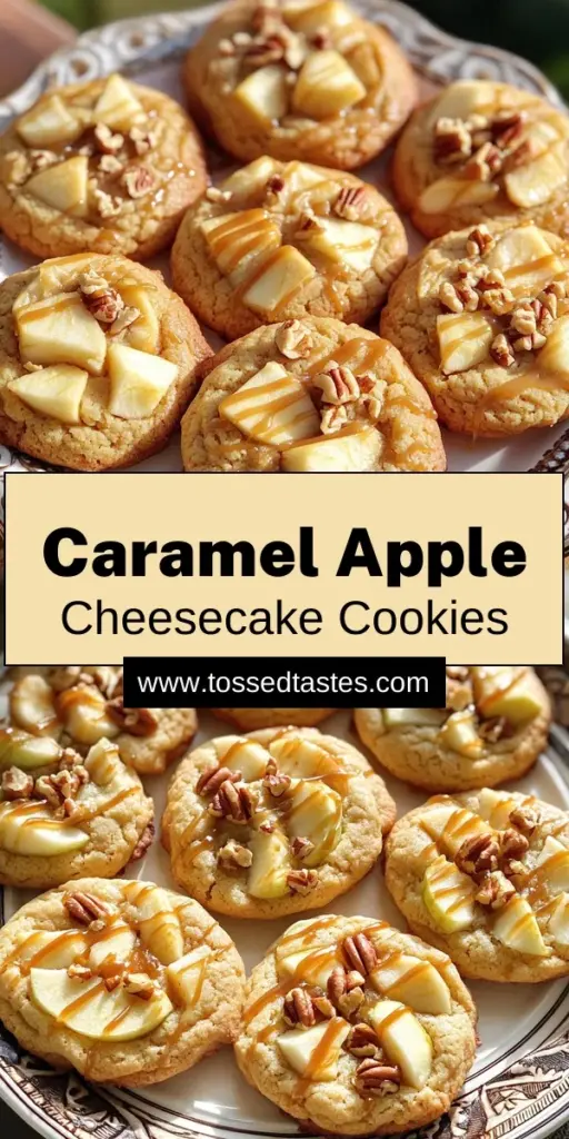 Indulge in the ultimate dessert experience with these Caramel Apple Cheesecake Cookies! Soft and chewy, each cookie is packed with creamy cheesecake flavor, sweet diced apples, and rich caramel. Perfect for fall gatherings or a cozy night in, these cookies are sure to impress. Ready to elevate your baking game? Click through to explore the full recipe and make these scrumptious treats today!