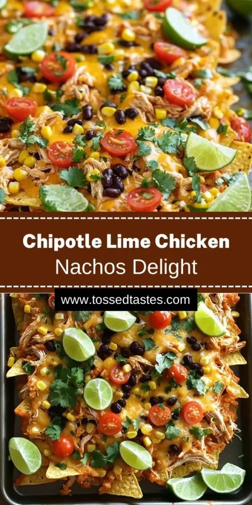 Indulge in a tasty twist on nachos with these Sheet Pan Chipotle Lime Chicken Nachos! Perfect for game days or casual gatherings, this recipe combines shredded chicken, black beans, corn, and two types of cheese for a mouthwatering treat topped with zesty lime and fresh cilantro. In just 35 minutes, you can create a delicious appetizer that everyone will love. Click through now to explore the full recipe and elevate your snack game!