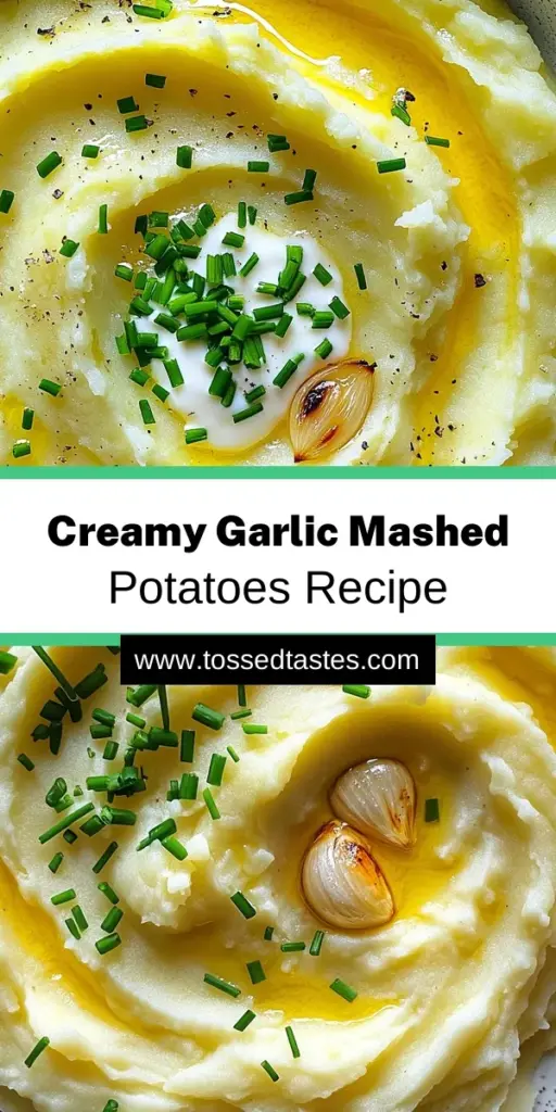 Indulge in the ultimate comfort food with these creamy roasted garlic mashed potatoes! This easy recipe combines tender Yukon Gold potatoes with the irresistible flavor of roasted garlic, butter, and heavy cream for a dish that's rich and satisfying. Perfect for any meal, they are sure to impress your guests. Click through to discover the full recipe and elevate your dining experience with this delicious side dish!