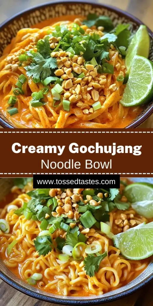 Dive into the flavor-packed world of Minute Creamy Gochujang Noodle Bowls! This quick and easy recipe combines instant noodles with a rich, creamy sauce made from gochujang, tahini, and coconut milk, topped with crunchy peanuts and fresh cilantro. In just 15 minutes, you can whip up a delicious meal that bursts with flavor. Click through to explore this delightful recipe and elevate your weeknight dinner!