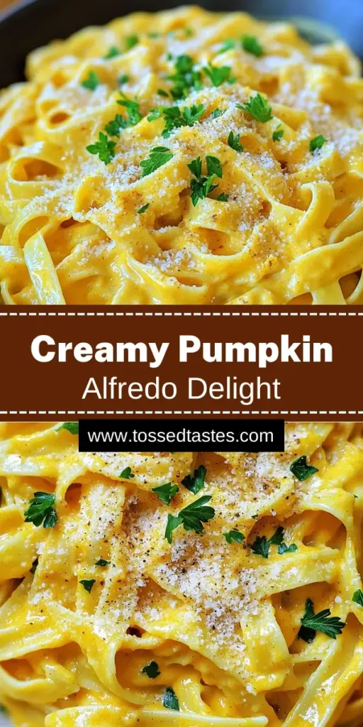 Indulge in the rich flavors of this creamy pumpkin Alfredo pasta! This recipe combines simple ingredients like pumpkin puree, heavy cream, and Parmesan cheese to create a delightful dish in just 25 minutes. Perfect for fall dinners, it's sure to impress your family and friends. Ready to elevate your mealtime? Dive into the blog post for step-by-step instructions and tips to make this creamy pasta a regular favorite!