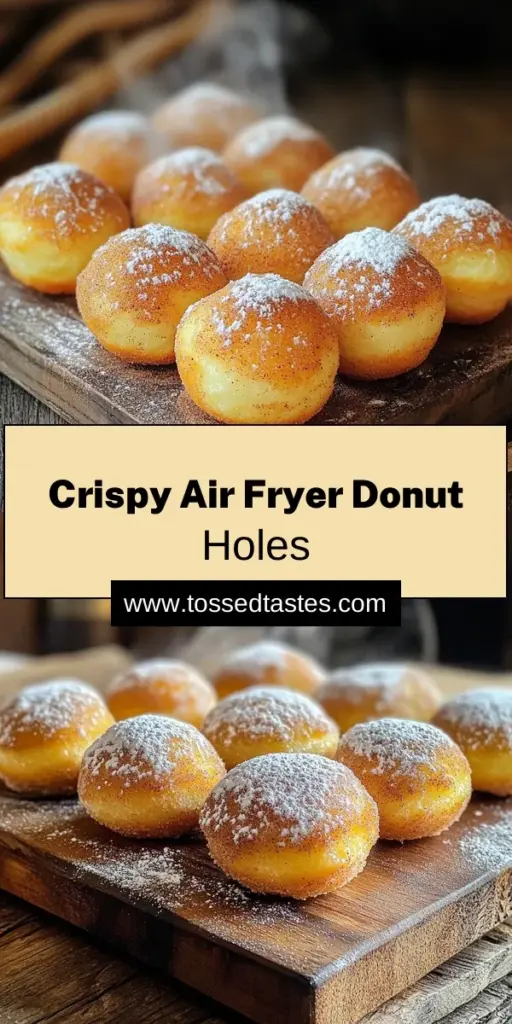 Indulge in the delightful flavors of Air Fryer Cinnamon Sugar Donut Holes, a perfect treat for any occasion! With a light and fluffy interior, these easy-to-make donut holes are rolled in a sweet cinnamon sugar coating that you'll love. Discover how simple ingredients come together for a quick, delicious snack that takes just 20 minutes to prepare. Click through for the full recipe and treat yourself to these heavenly bites today!