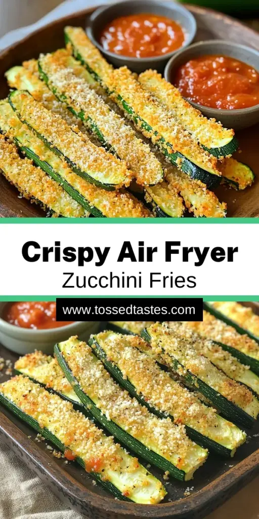 Indulge in a healthier snack with these Air Fryer Parmesan Zucchini Fries! Perfectly crispy, cheesy, and packed with flavor, this easy recipe is sure to impress. With just a handful of ingredients and simple steps, you can whip up a delightful dish in no time. Click through to discover how to make these delicious fries and elevate your snacking game today! Don't miss out on this tasty treat!