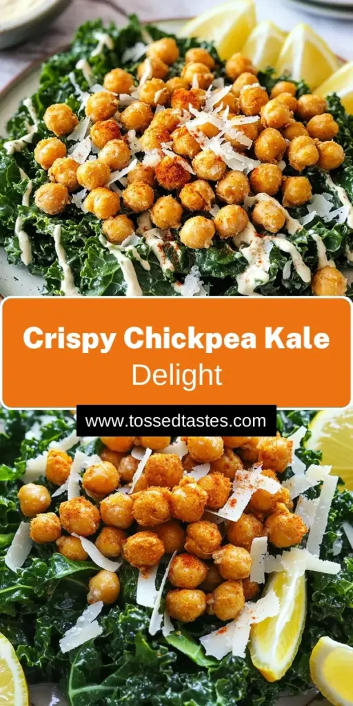 Satisfy your cravings with this Crispy Chickpea Kale Caesar Salad that's packed with flavor and nutrients! This delicious recipe combines perfectly air-fried chickpeas, fresh kale, and creamy Caesar dressing for a healthy twist on a classic favorite. Perfect for lunch or a light dinner, it's easy to make in just 30 minutes. Ready to elevate your salad game? Click through to discover the full recipe and enjoy a crunchy, tasty experience!