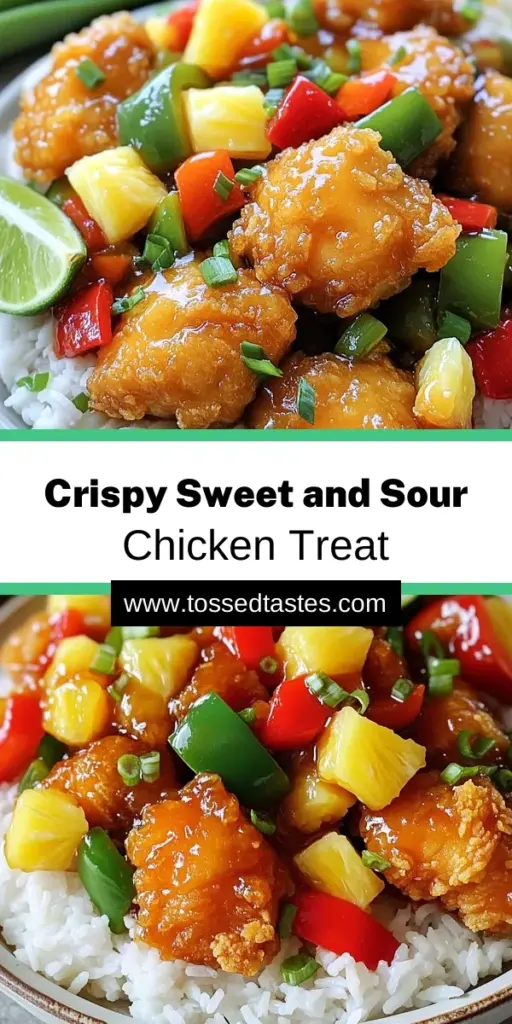 Savor the irresistible flavors of Crispy Sweet and Sour Chicken Delight! This easy recipe features tender chicken coated in a perfect crispy batter, stir-fried with vibrant bell peppers and pineapple, all drizzled with a homemade sweet and sour sauce. It's a delightful dish that the whole family will love. Click through to explore the full recipe and learn how to make this delicious meal that’s sure to impress at any dinner table!
