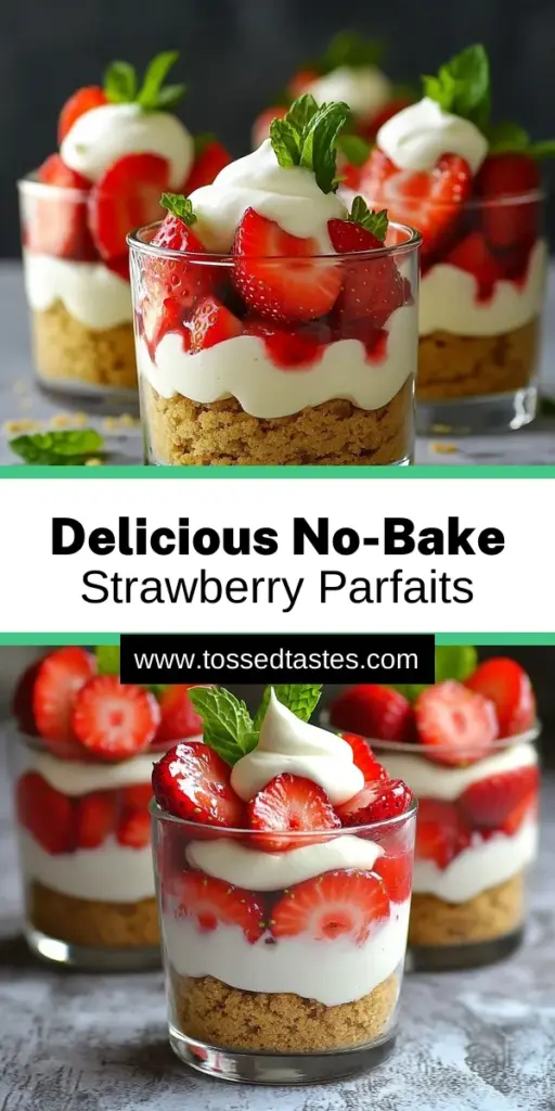 Indulge in a sweet treat with these No-Bake Strawberry Cheesecake Parfaits! This easy recipe features layers of creamy cheesecake, fresh strawberries, and a crunchy graham cracker crust, all coming together for a delightful dessert in just 20 minutes. Perfect for any occasion, these parfaits will impress your guests and satisfy your cravings. Click to explore the full recipe and treat yourself to a delicious bite of summer!
