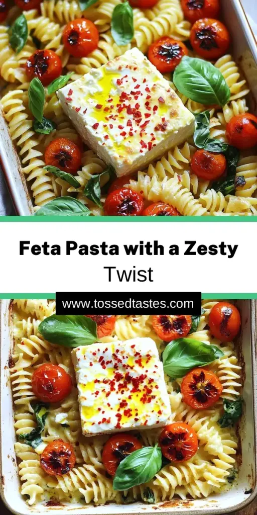 Indulge in the trending viral baked feta pasta with a twist that everyone is raving about! This simple yet delicious recipe features creamy feta, juicy cherry tomatoes, and a hint of lemon, all tossed with your favorite pasta. Within just 40 minutes, you’ll create a flavorful and satisfying dish perfect for any occasion. Click through to discover the complete recipe and impress your family and friends with this savory delight!