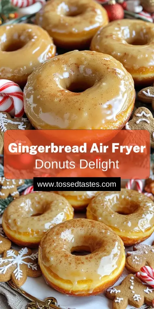 Indulge in the festive season with these delicious Air Fryer Spiced Gingerbread Donuts! Perfectly spiced and glazed, these donuts are quick to make and a delightful treat for any holiday gathering. Discover simple steps to create these warm, fluffy delights in just 30 minutes. Ready to satisfy your sweet tooth? Click through to explore the full recipe and bring this scrumptious holiday treat to your kitchen!