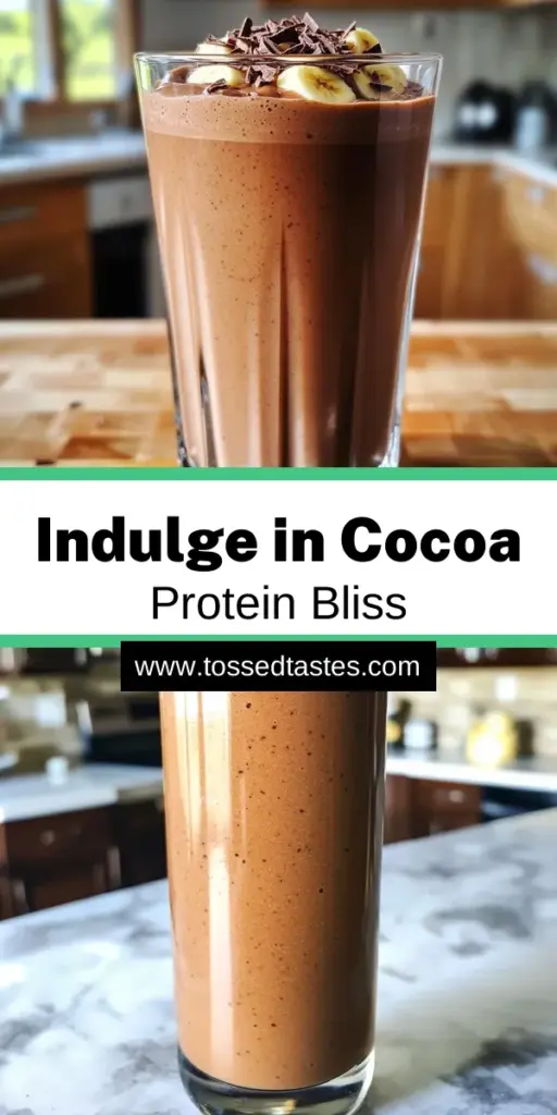 Indulge in the rich flavors of a Decadent Hot Cocoa Protein Smoothie that’s perfect for a post-workout treat or a cozy snack! This simple recipe blends frozen banana, chocolate protein powder, and creamy peanut butter for a deliciously thick smoothie. Not only does it satisfy your chocolate cravings, but it also packs a protein punch. Click through to explore the full recipe and treat yourself today!