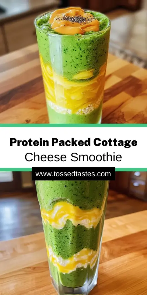 Boost your nutrition with this high protein cottage cheese smoothie that’s delicious and satisfying! With creamy cottage cheese, sweet banana, and nutrient-packed spinach, this smoothie is perfect for breakfast or a post-workout snack. Add a scoop of almond butter for extra protein, and enjoy a refreshing drink in just 5 minutes. Click through to discover the full recipe and elevate your smoothie game today!