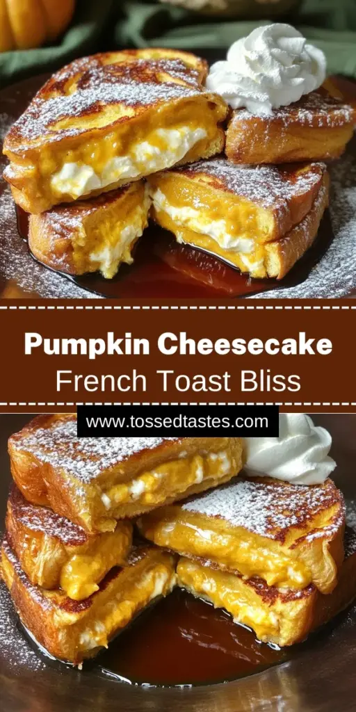 Indulge in the ultimate fall breakfast with this Pumpkin Cheesecake Stuffed French Toast recipe! Combining rich cream cheese, pumpkin puree, and warm spices, this dish is perfect for cozy mornings. Follow our easy steps to create delicious, golden-brown stuffed French toast that pairs perfectly with maple syrup. Don’t miss out on this seasonal treat; click through now to explore this delightful recipe and impress your loved ones!