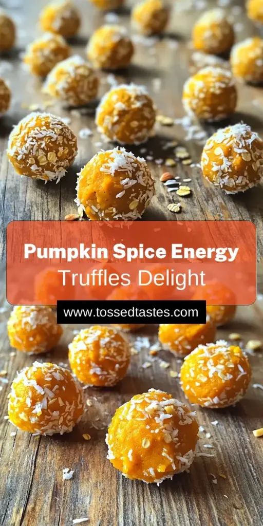 Indulge in the deliciousness of No Bake Pumpkin Spice Energy Truffles that make for the perfect healthy treat! Packed with oats, pumpkin puree, and cozy spices, these easy-to-make truffles are not only nutritious but also incredibly satisfying. Discover how to whip up a batch in just 15 minutes and keep them fresh for a week! Click through to explore this delightful recipe and treat yourself today!