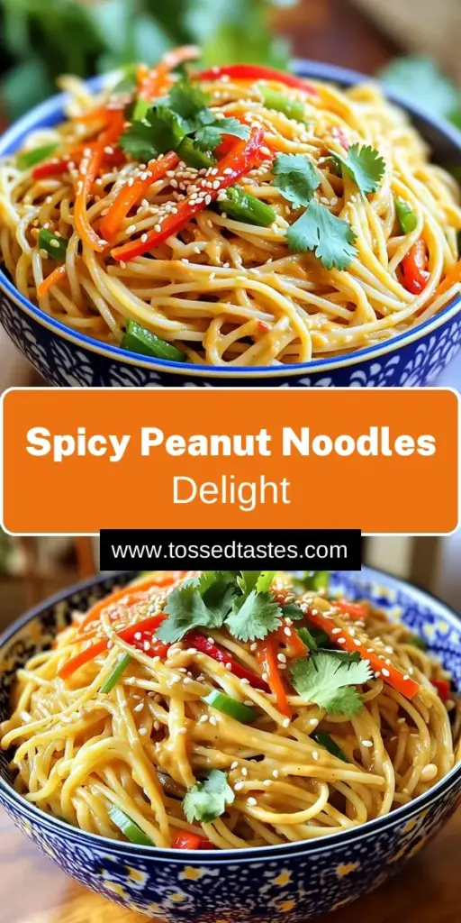Discover the deliciousness of spicy sesame peanut noodles with this easy recipe! Whip up a creamy, flavorful sauce featuring peanut butter, sesame oil, and a kick of sriracha, all tossed with perfectly cooked noodles and vibrant veggies. Perfect for a quick weeknight dinner, this dish is not only satisfying but also customizable to your spice level. Click through to explore the full recipe and enjoy a delightful meal tonight!