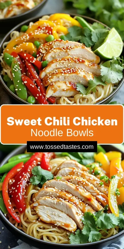 Experience the delightful flavors of Sweet Chili Chicken Noodle Bowls that are easy to make and bursting with taste! Perfect for a quick weeknight dinner, this recipe combines marinated chicken with vibrant veggies and rice noodles, all tossed in a sweet chili sauce. Ready in just 30 minutes, these bowls are fresh, satisfying, and sure to become a family favorite. Click through to explore the full recipe and elevate your dinner tonight!