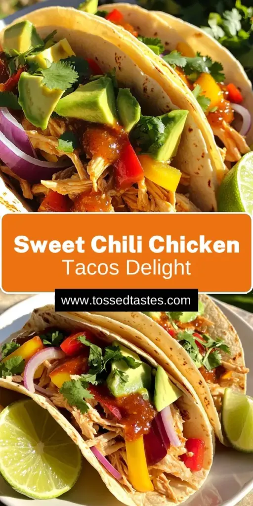 Make mealtime effortless and delicious with these Slow Cooker Sweet Chili Chicken Tacos! This easy recipe combines tender chicken, vibrant veggies, and a flavorful sweet chili sauce for a taco night you won't forget. Perfect for busy weekdays, simply let your slow cooker work its magic. Serve with fresh toppings like cilantro and avocado for an unforgettable taste. Click through to explore the full recipe and enjoy a delightful dinner!